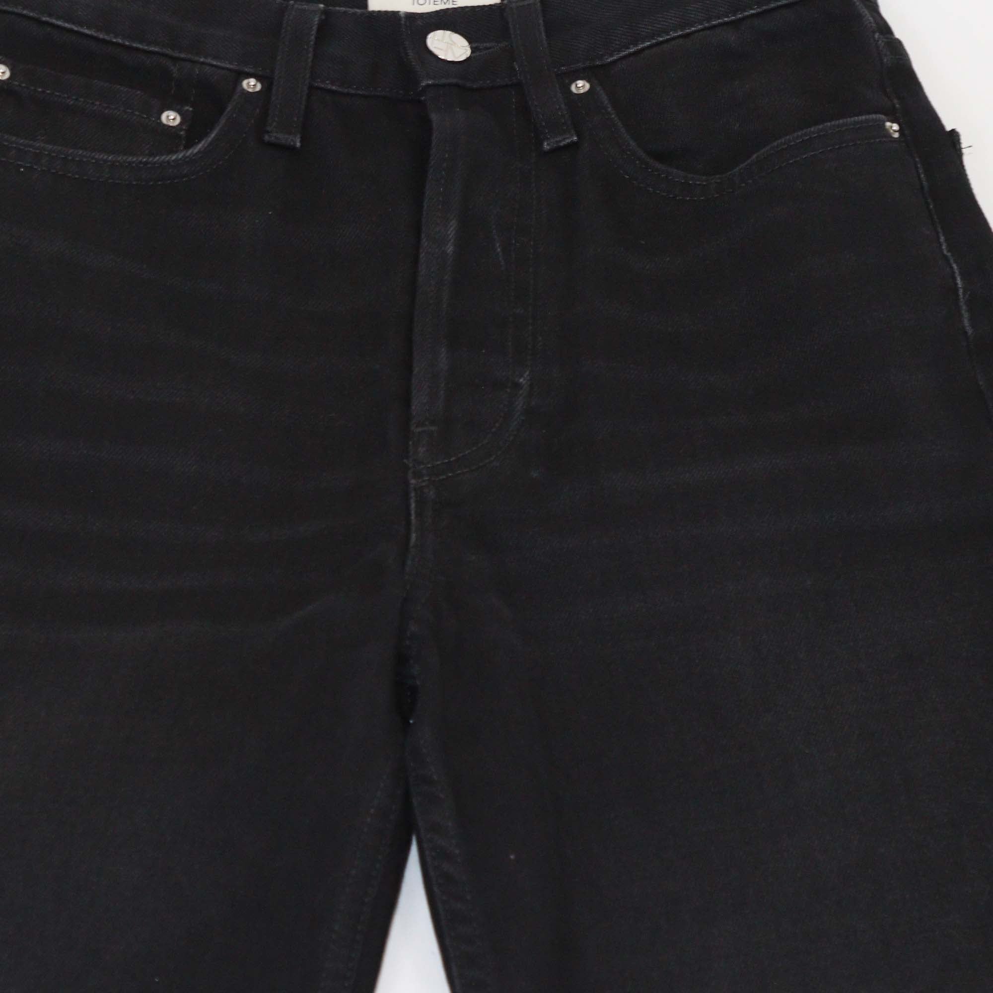 Toteme Black Denim Classic Cut Pants