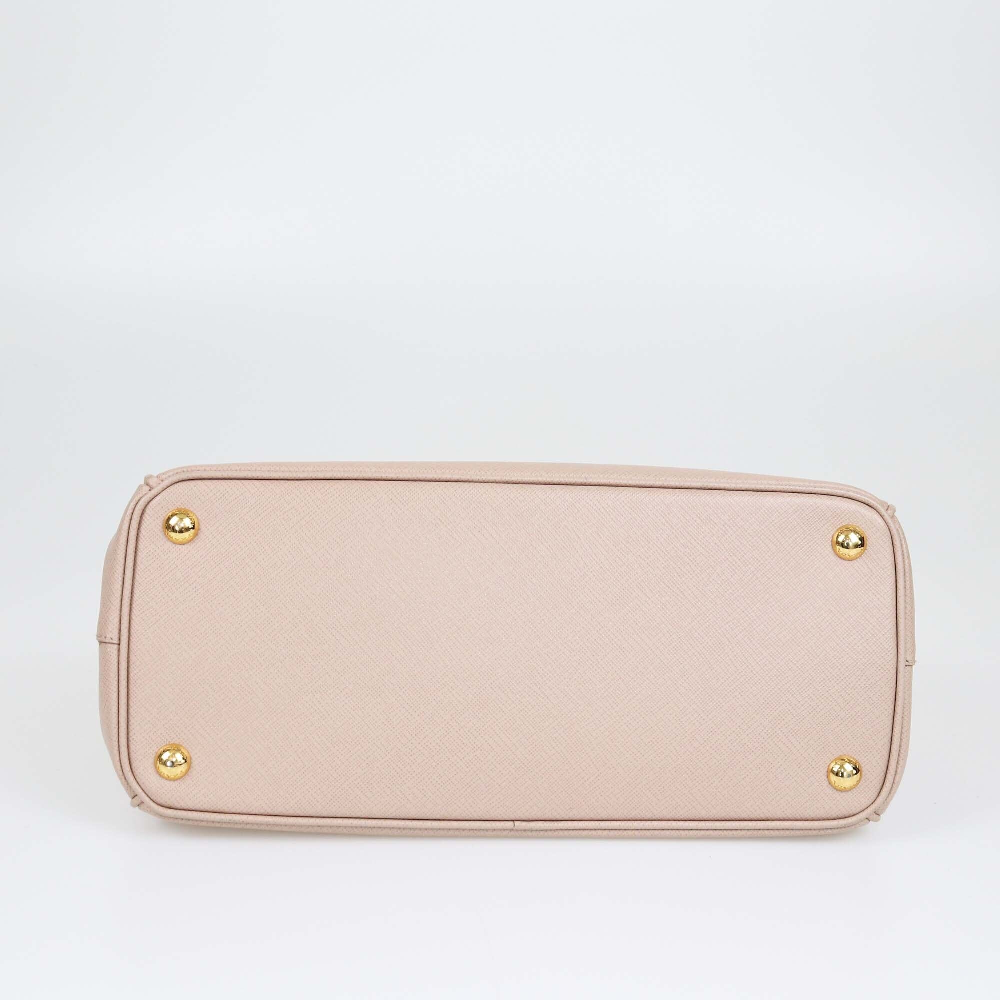 Prada Beige Saffiano Lux Old Medium Galleria Tote Womens Prada