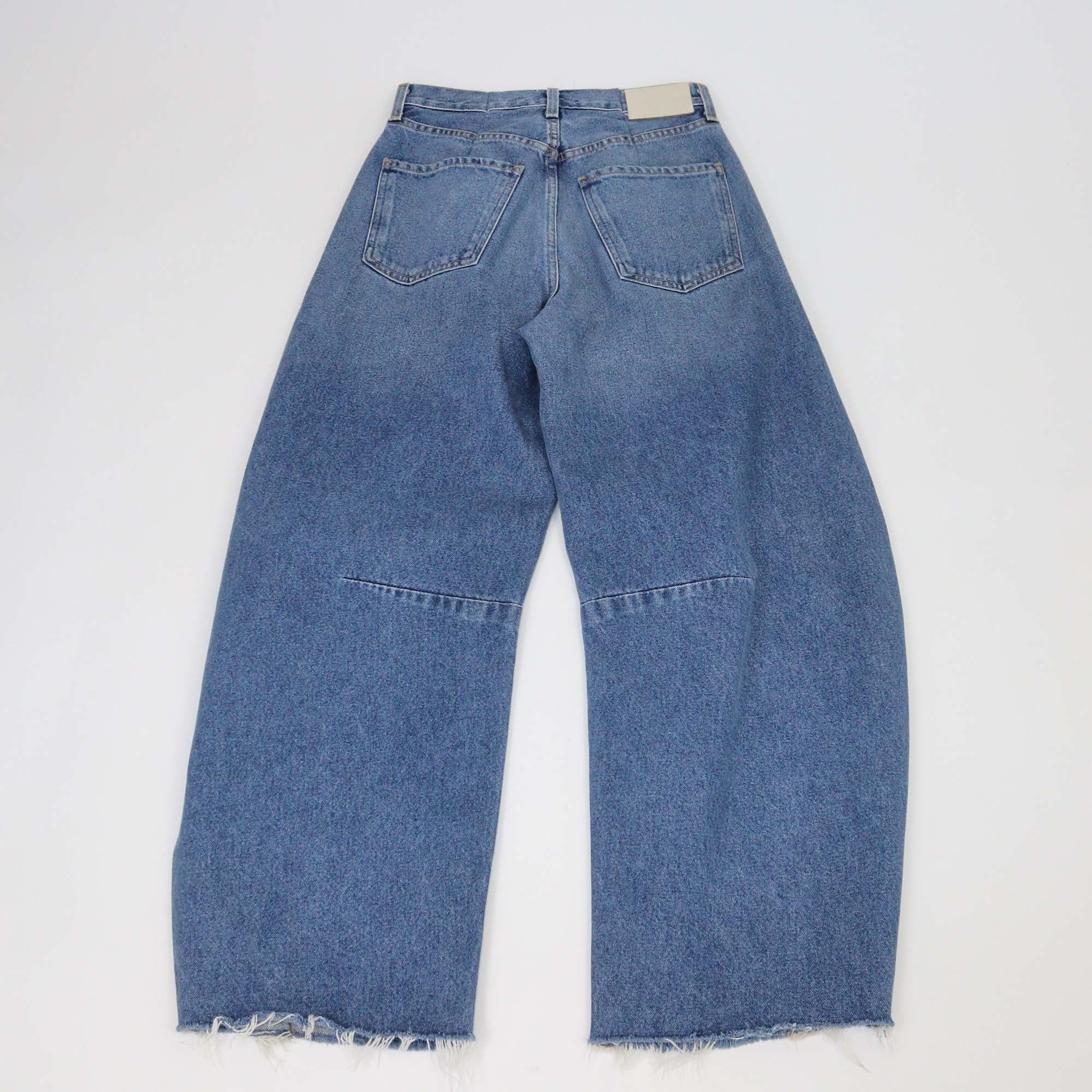 Citizens of Humanity Blue Denim Horseshoe High Rise Wide Leg Pants