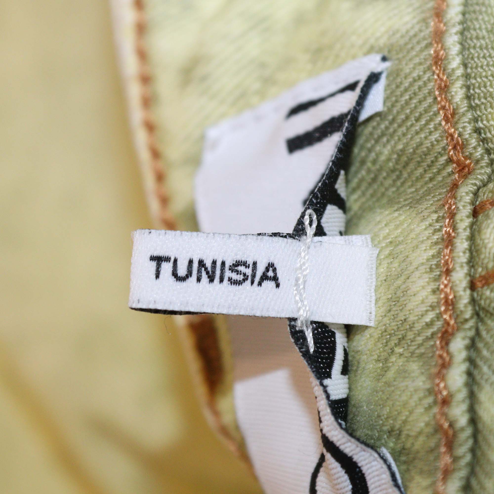 Ganni Yellow Bleached Denim Straight Cut Jeans