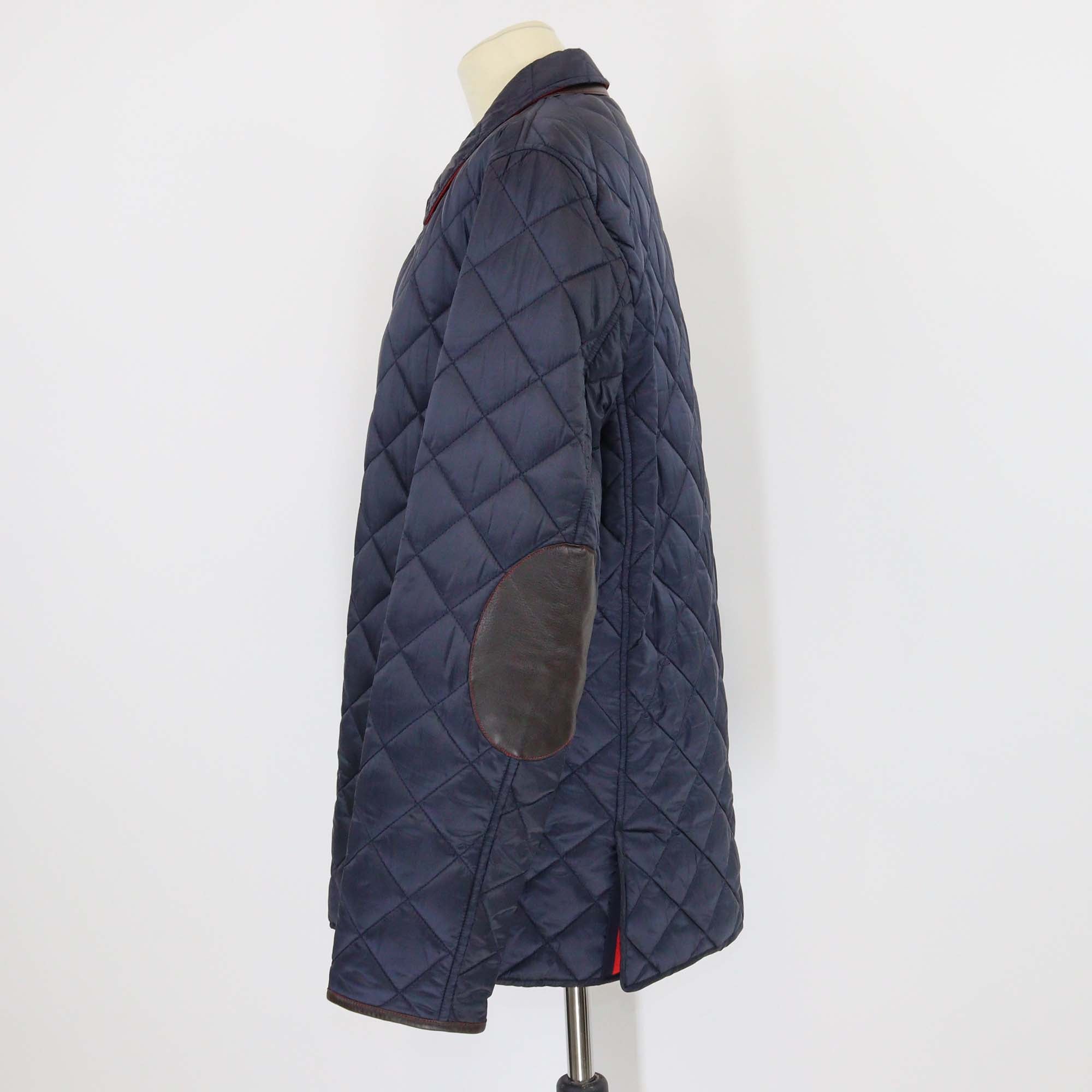 CH Carolina Herrera Navy Blue Quilted Puffer Jacket