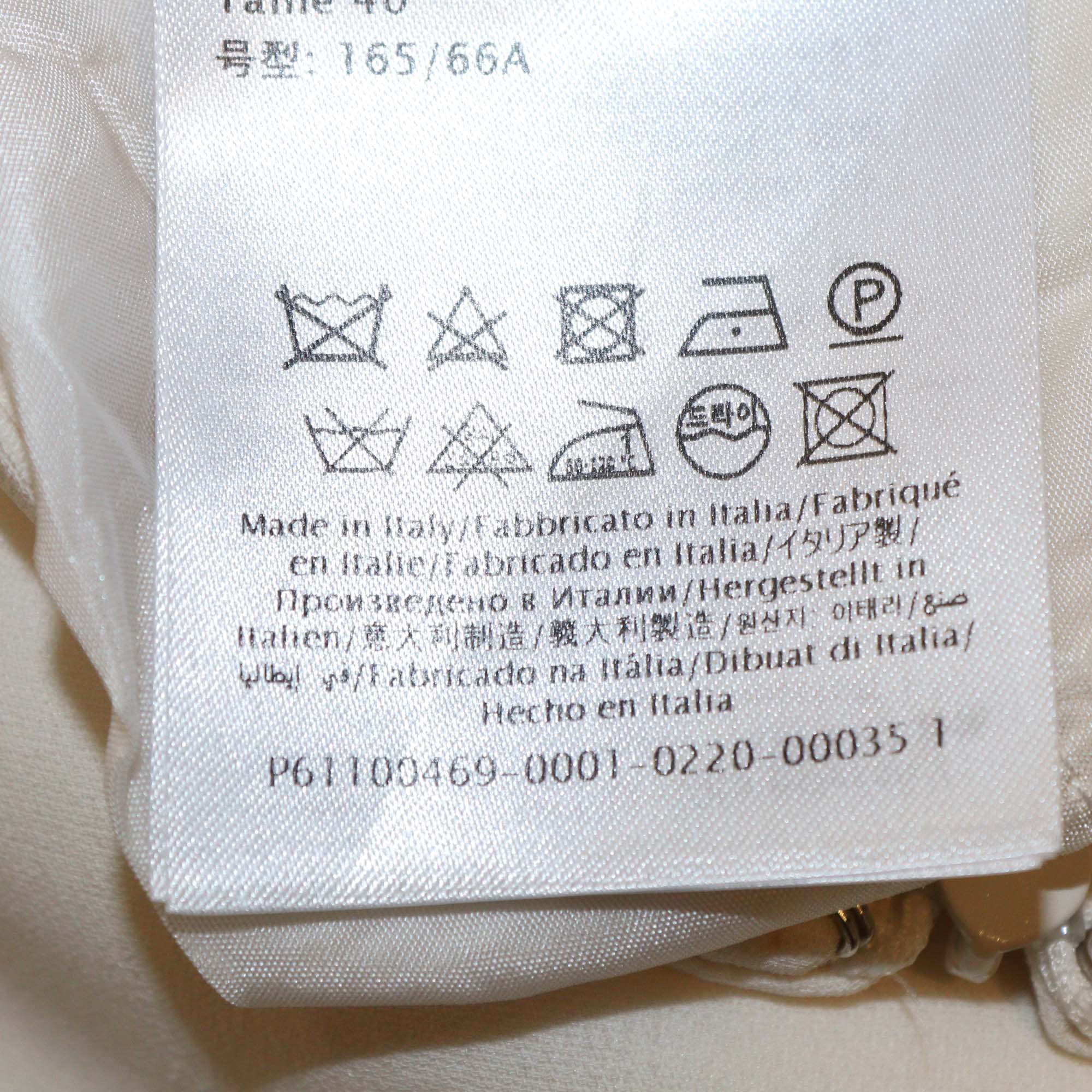 Valentino Cream Silk Wide Leg Cady Pants