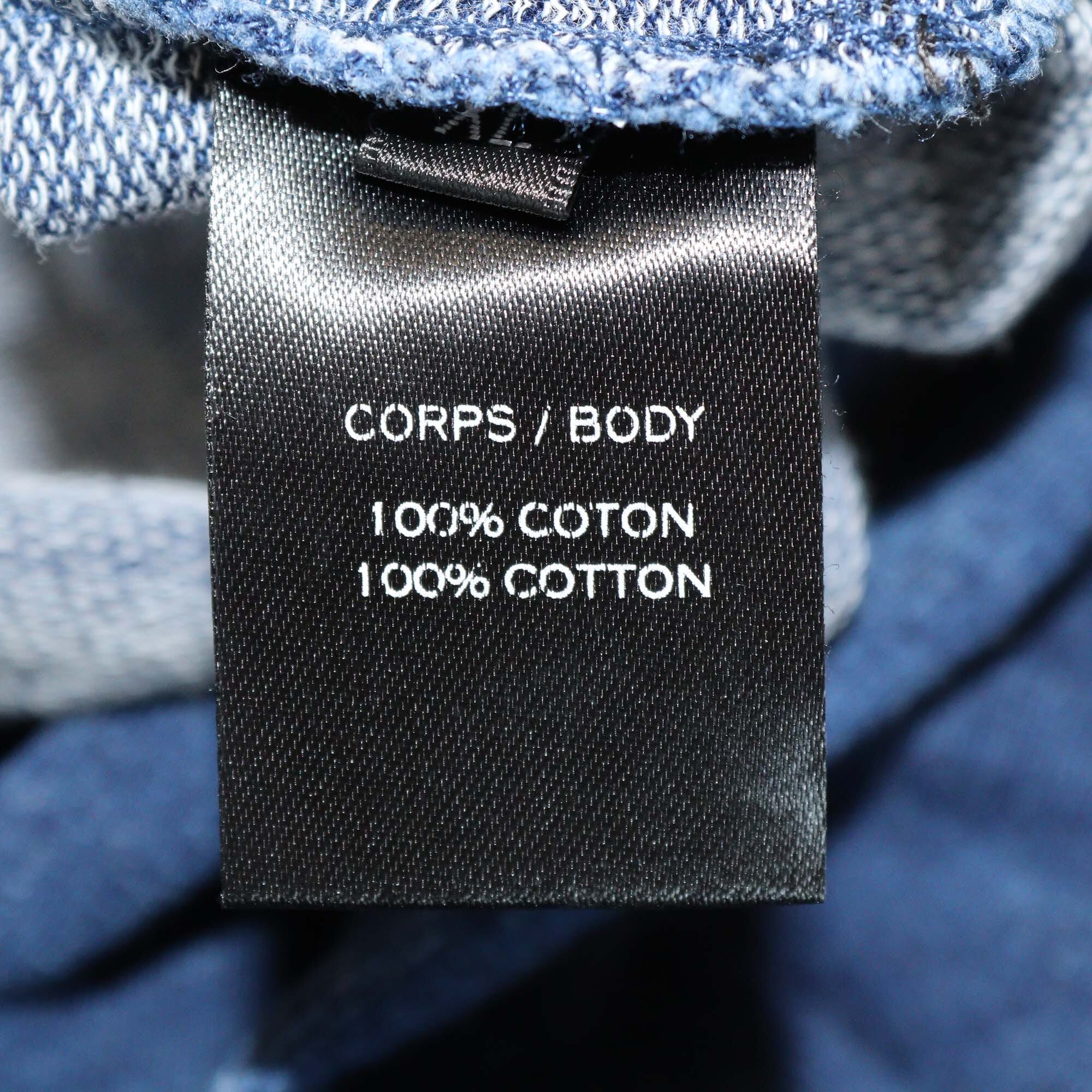 Balmain Navy Blue Denim T-Shirt Womens Balmain