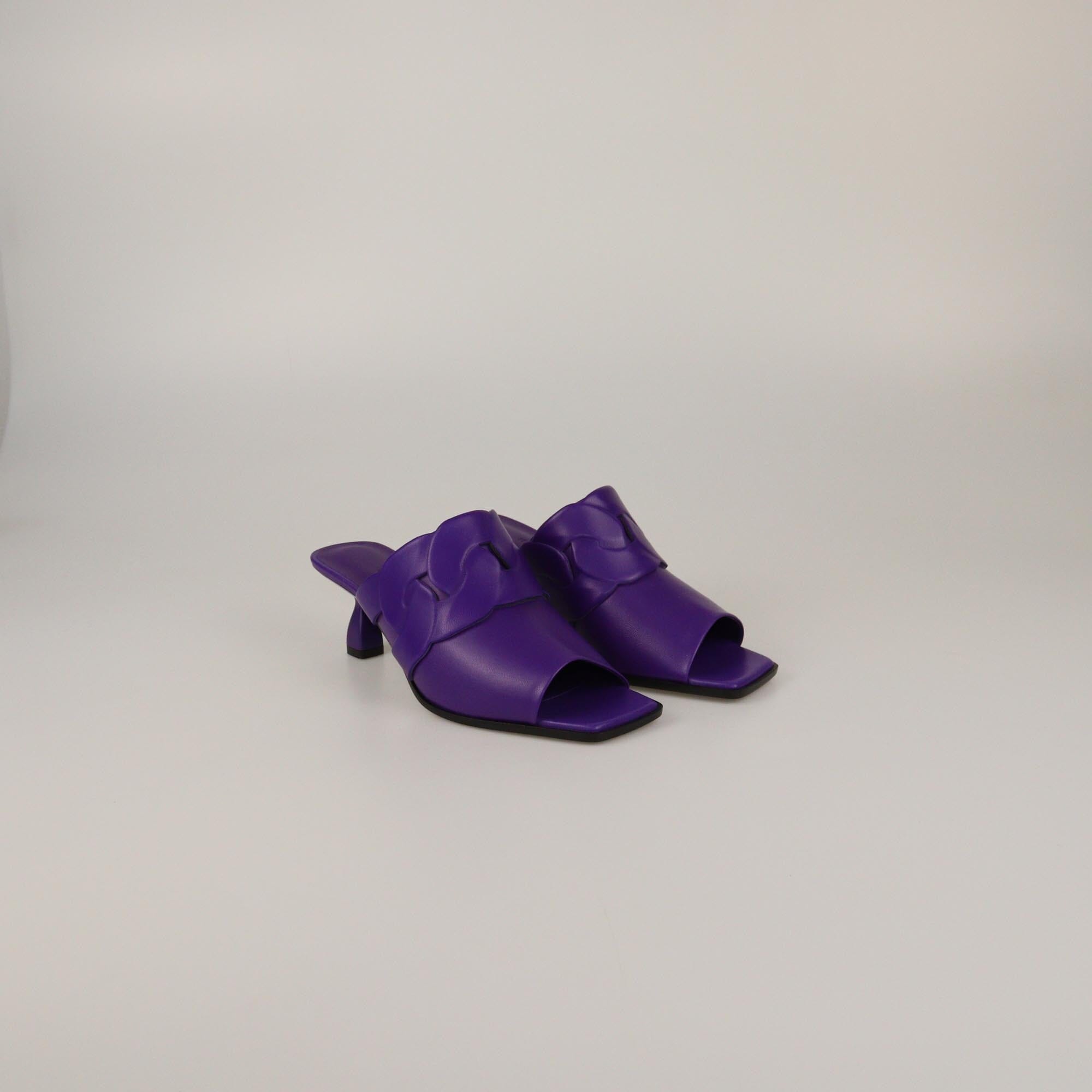 Hermes Purple Hanna 55 Sandals Womens Hermes