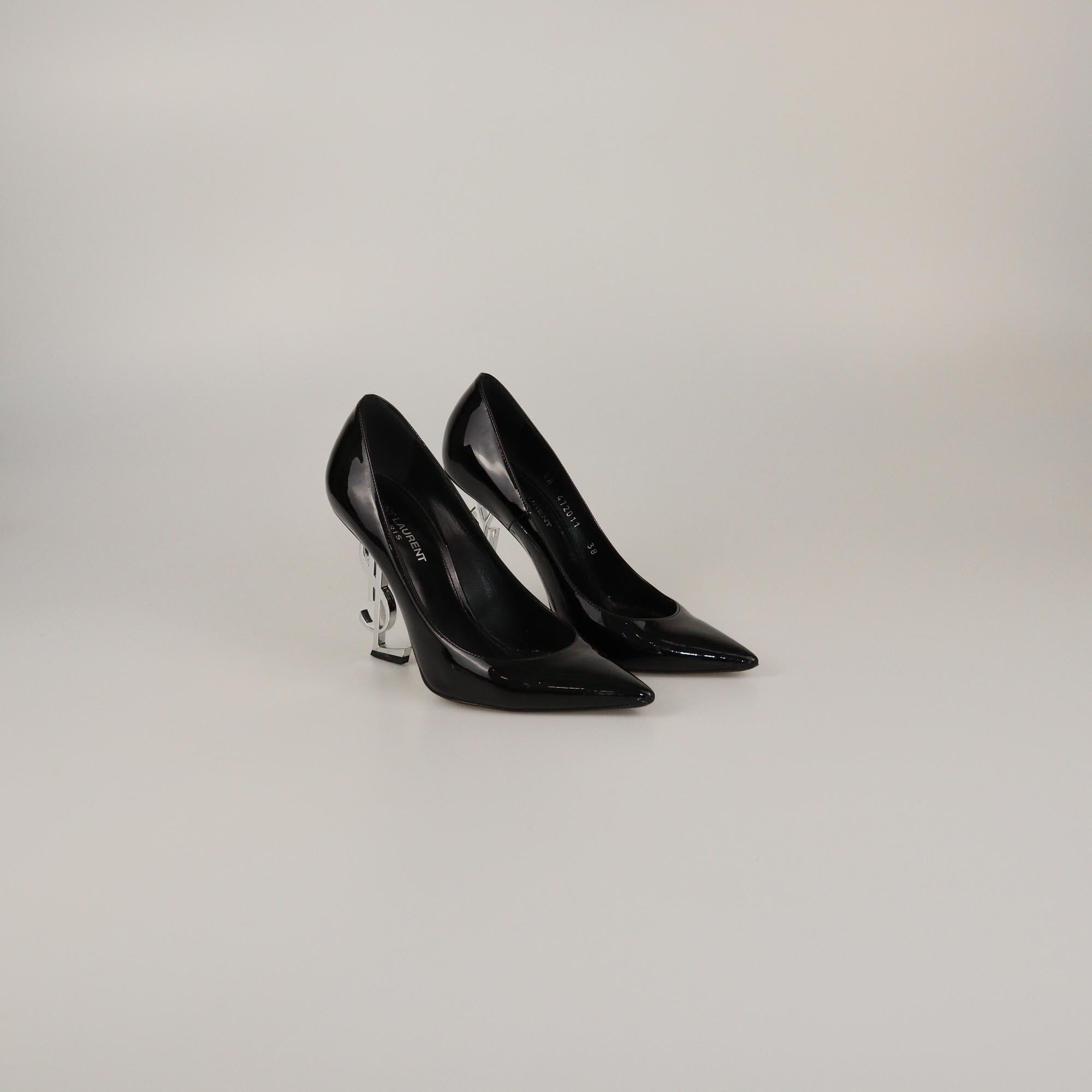 Saint Laurent Black Patent Opyum 110 Pumps Womens Saint Laurent