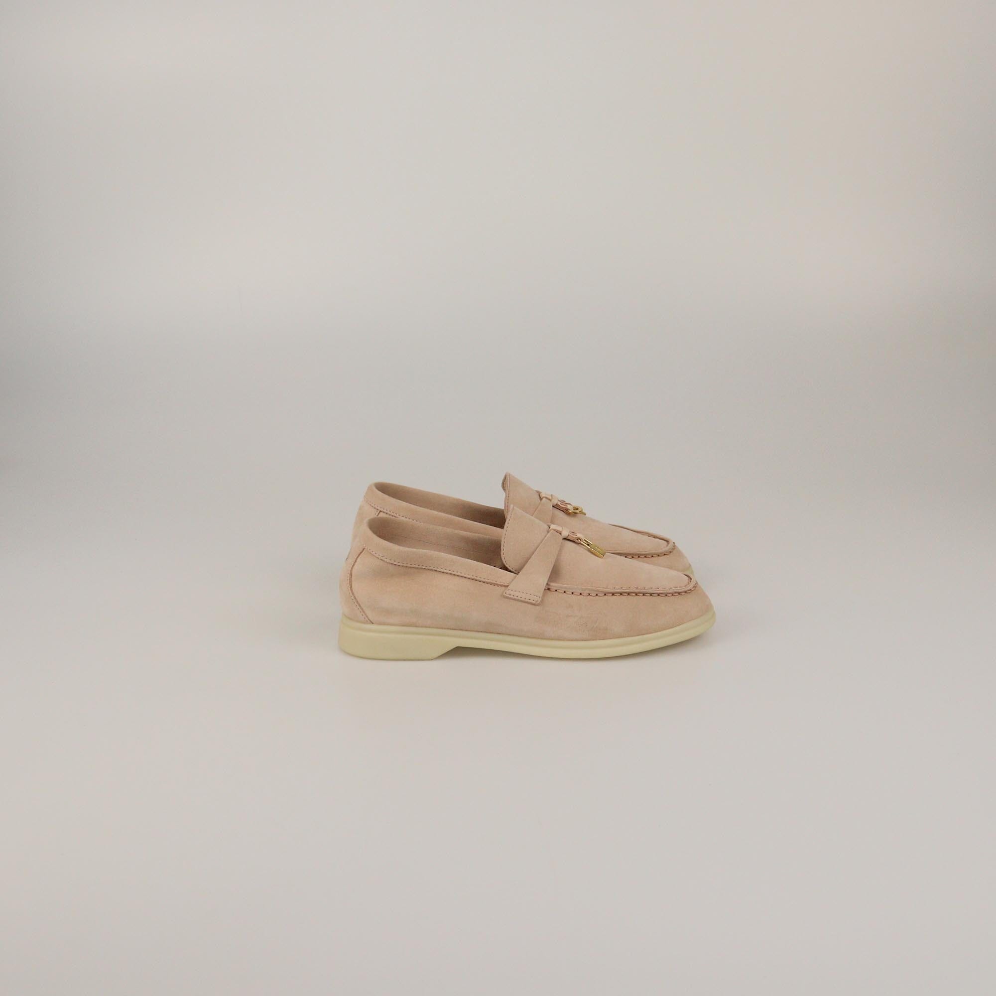 Loro Piana Strawberry Frosting Kid Summer Walk Charm Loafers Womens Loro Piana