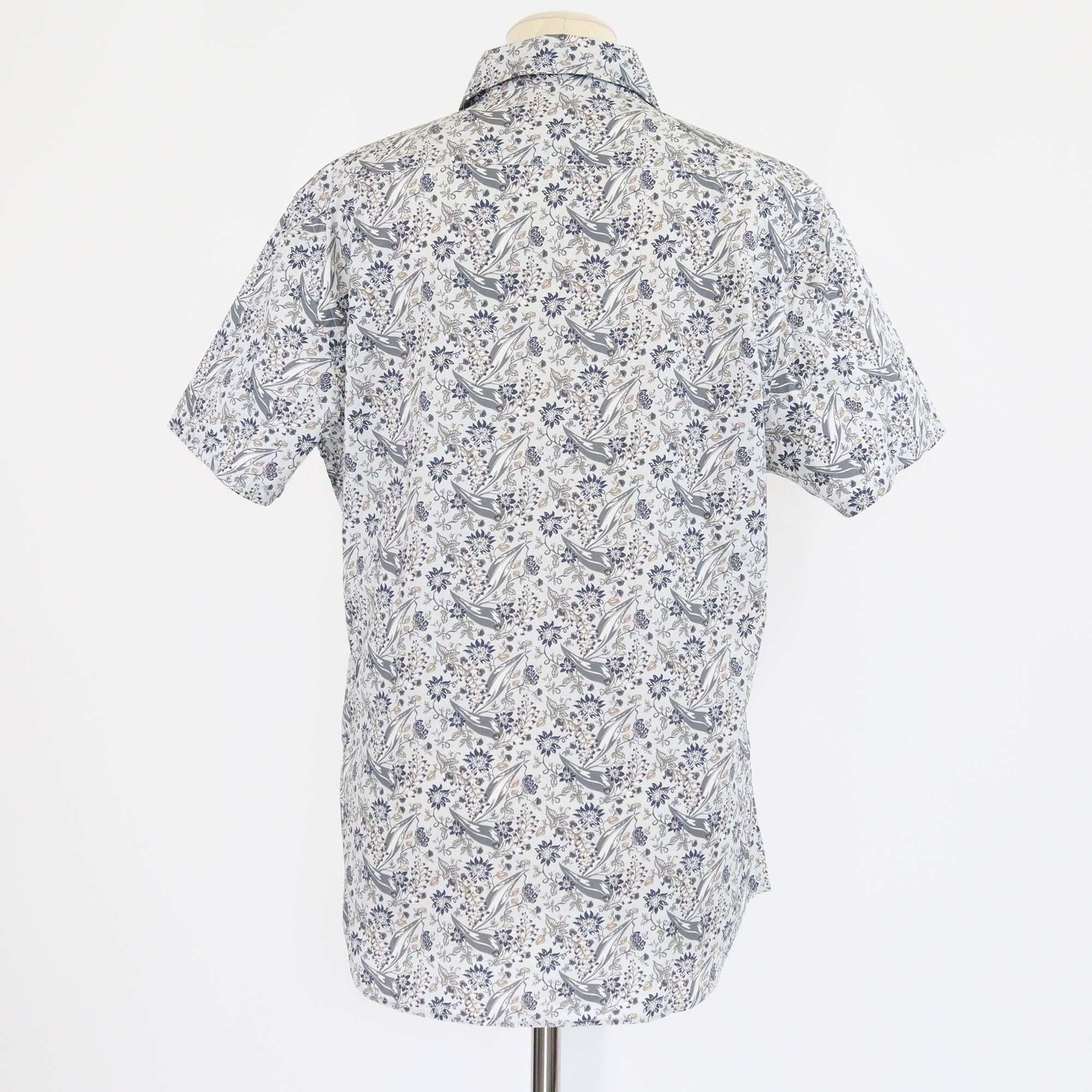 Prada Multicolor Floral Print Short Sleeve Button Shirt Mens Prada