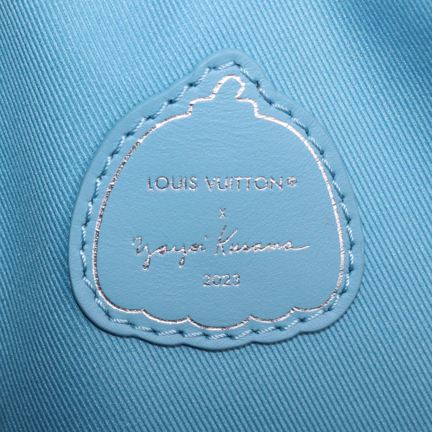 Louis Vuitton x Yayoi Kusama Light Blue Monogram Leather Printed Maxi Bumbag