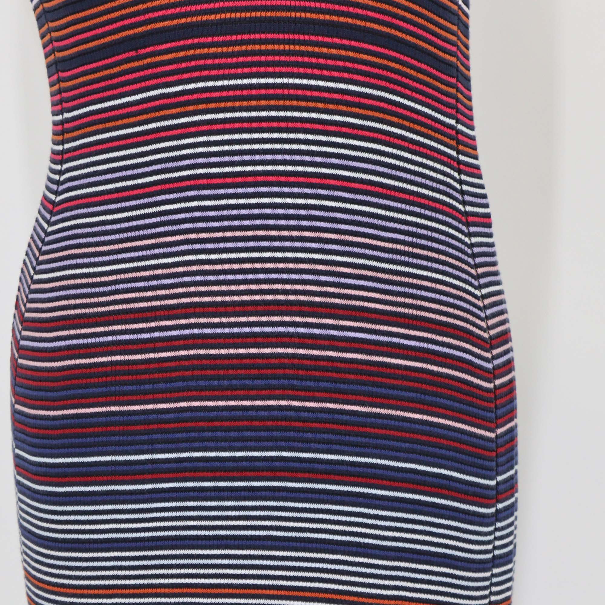 Missoni Multicolor Cotton Striped Sleeveless Midi Dress
