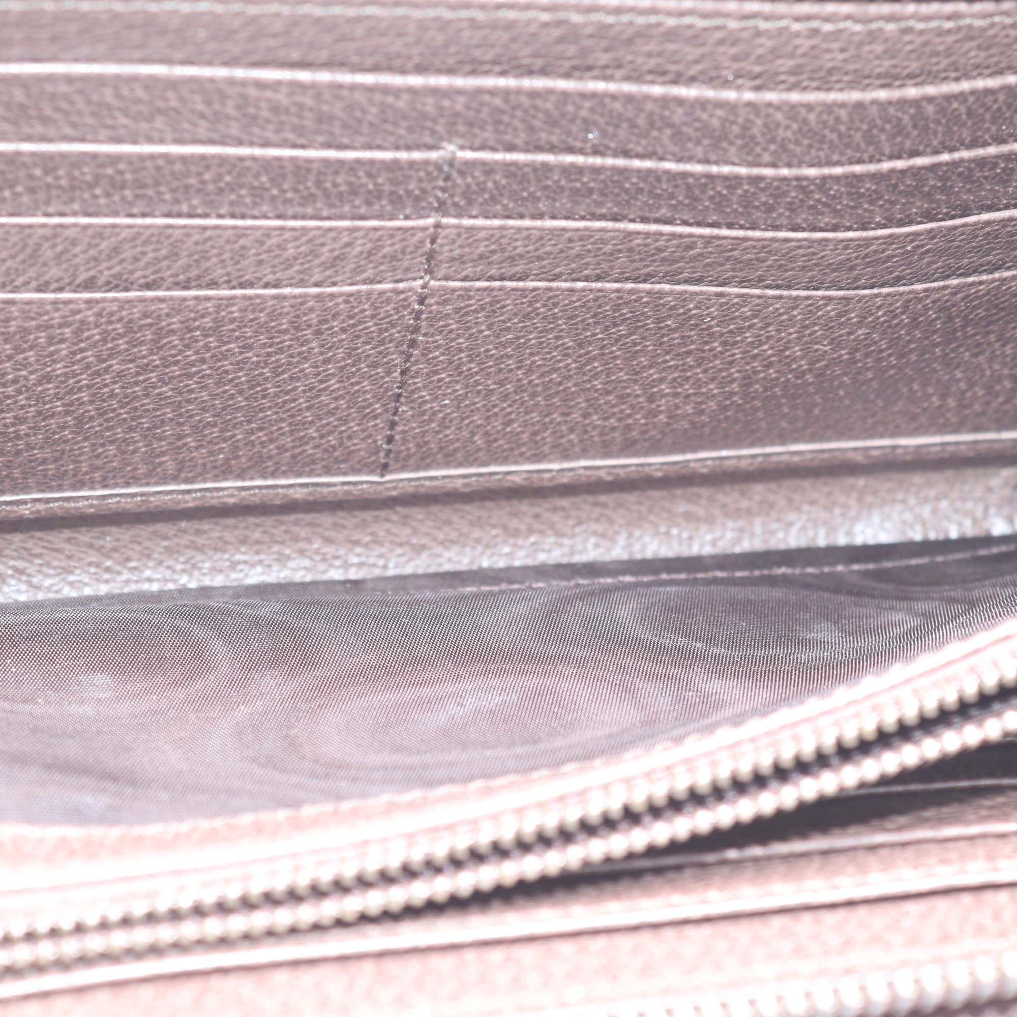 Gucci Brown/Beige GG Supreme Web Travel Document Holder