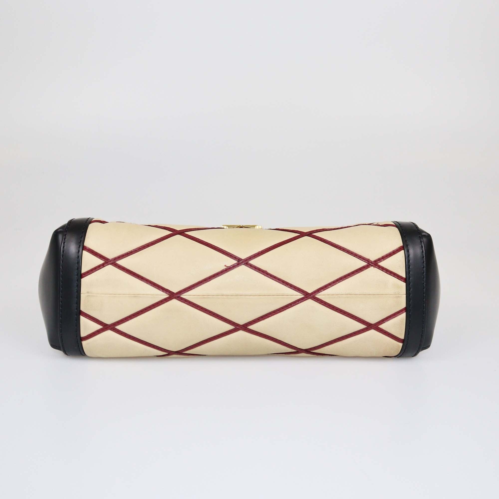 Louis Vuitton Beige/Black Malletage Pochette Flap Bag Womens Louis Vuitton