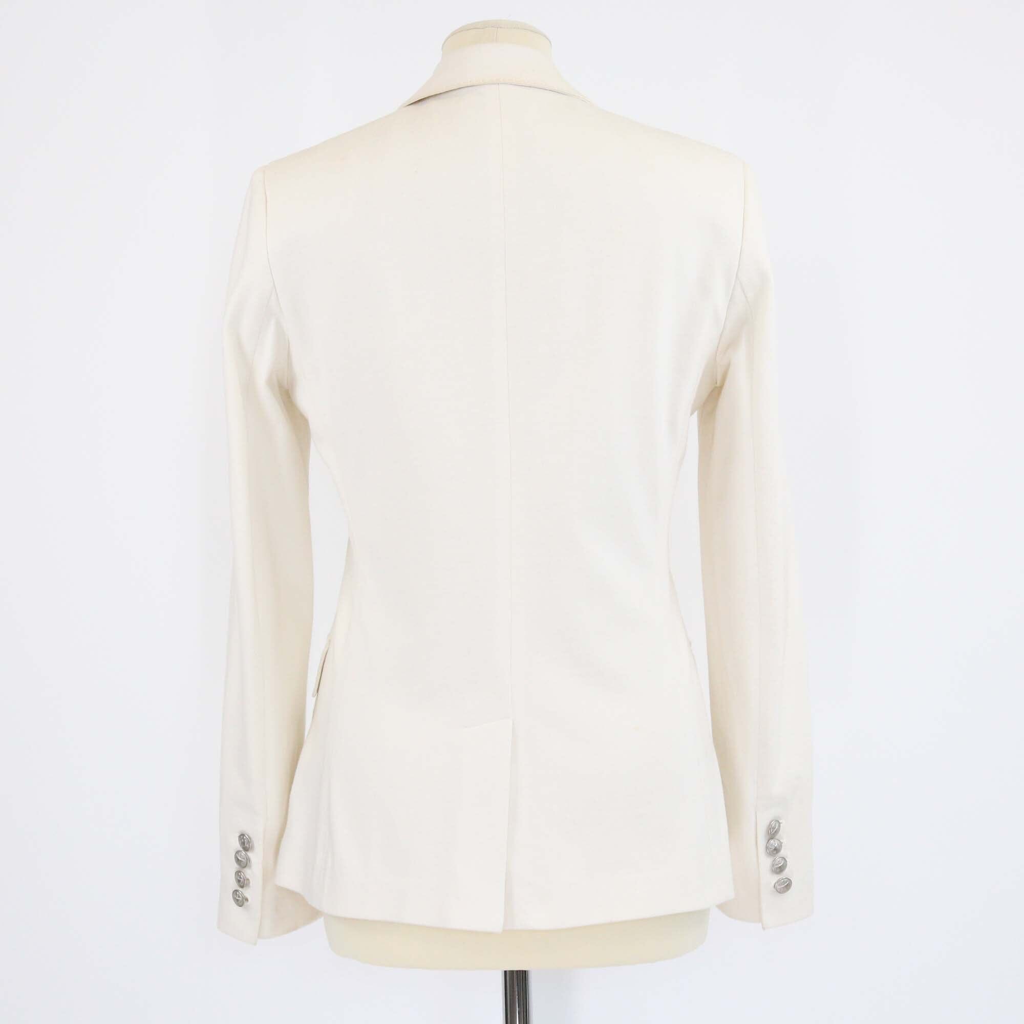 Ralph Lauren Cream Crest Embroidered Blazer Womens Ralph Lauren