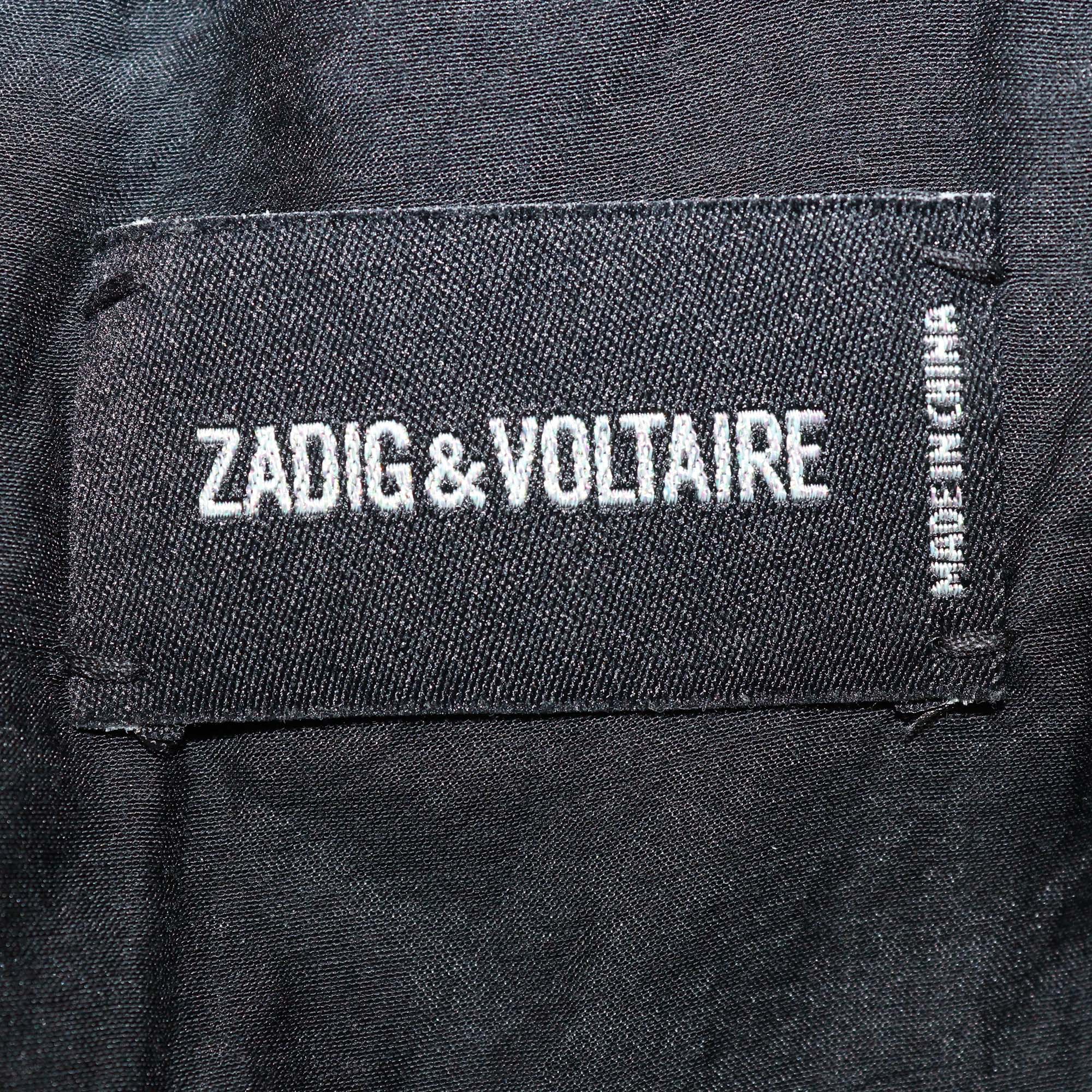 Zadig & Voltaire Black Trusty Sequin Cap Sleeve Top