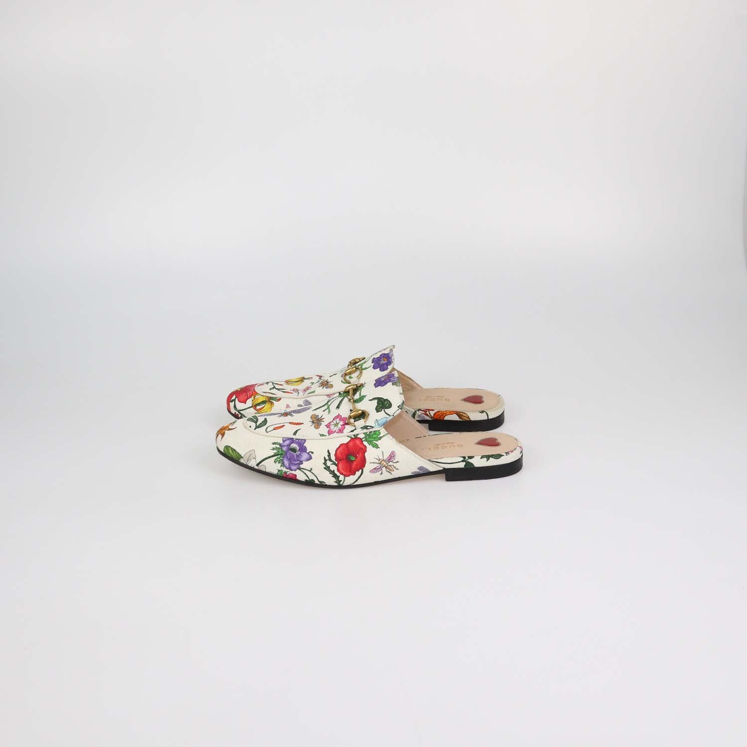 Gucci Multicolor Canvas Printed Princetown Horsebit Mules