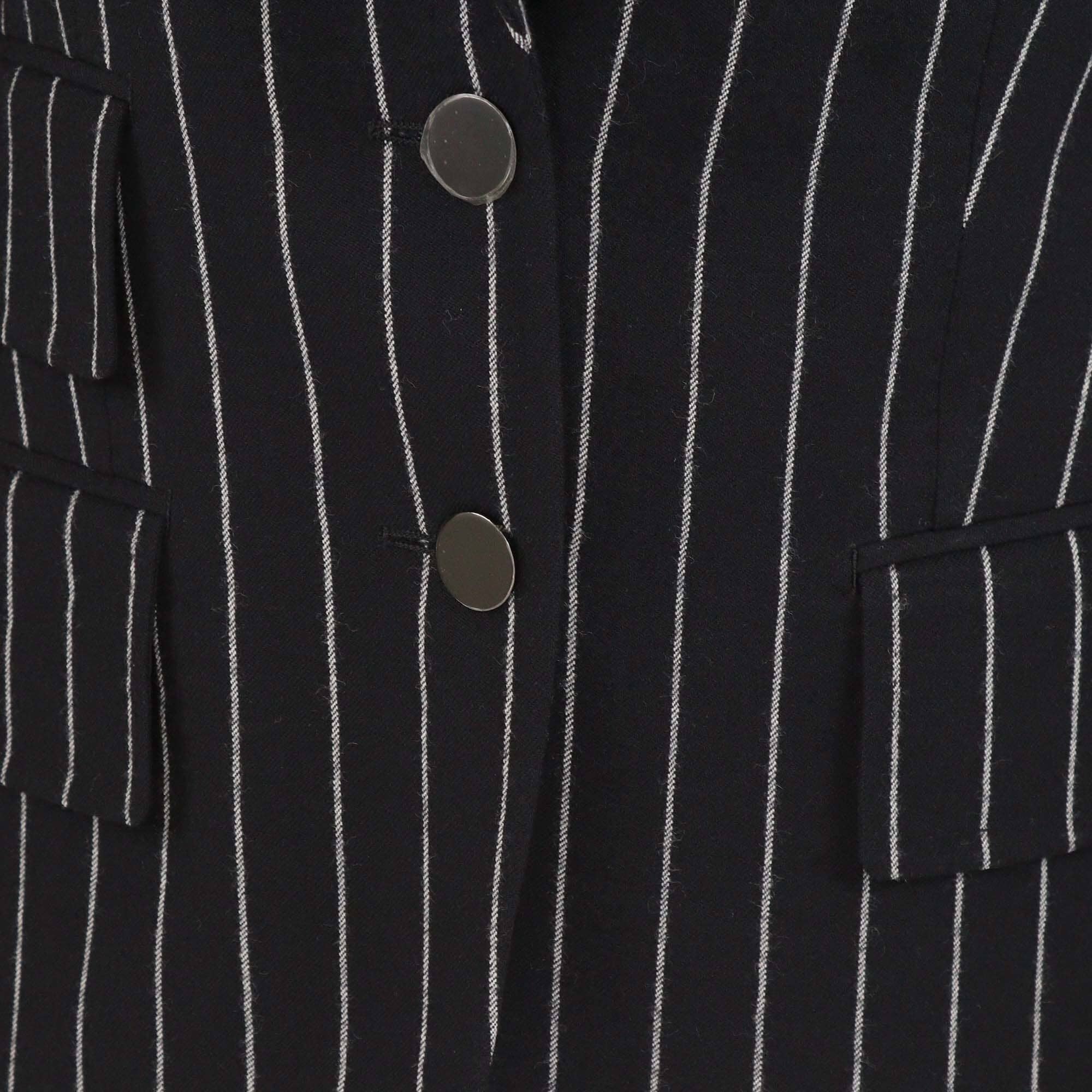 Tom Ford Black Pinstripe Single Breasted Blazer Womens Tom Ford
