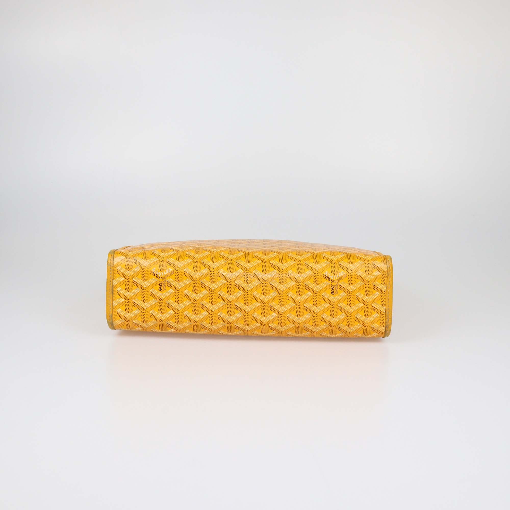 Goyard Yellow Goyardine Coated Canvas Jouvence GM Toiletry Bag
