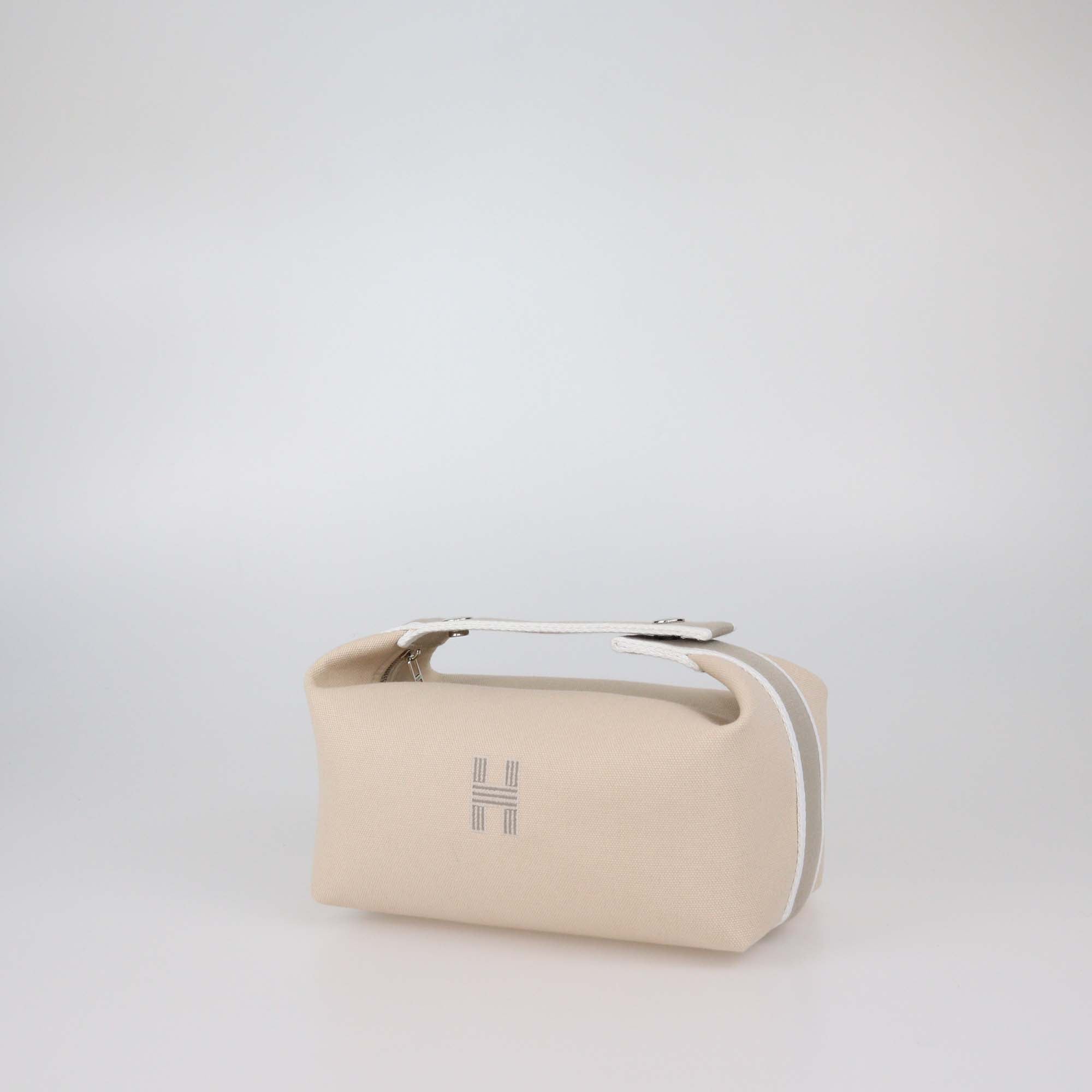 Hermes Naturel Canvas Small Bride-a-Brac Case