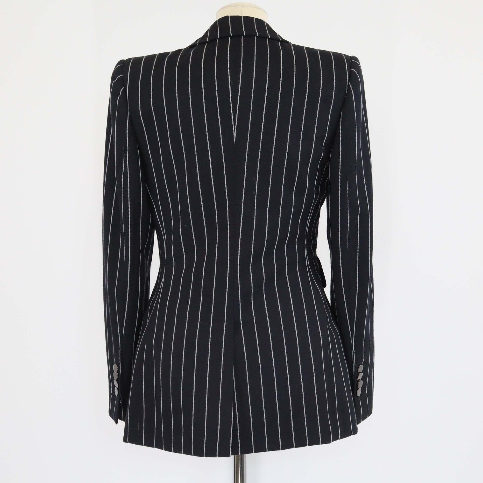 Tom Ford Black Pinstripe Single Breasted Blazer Womens Tom Ford