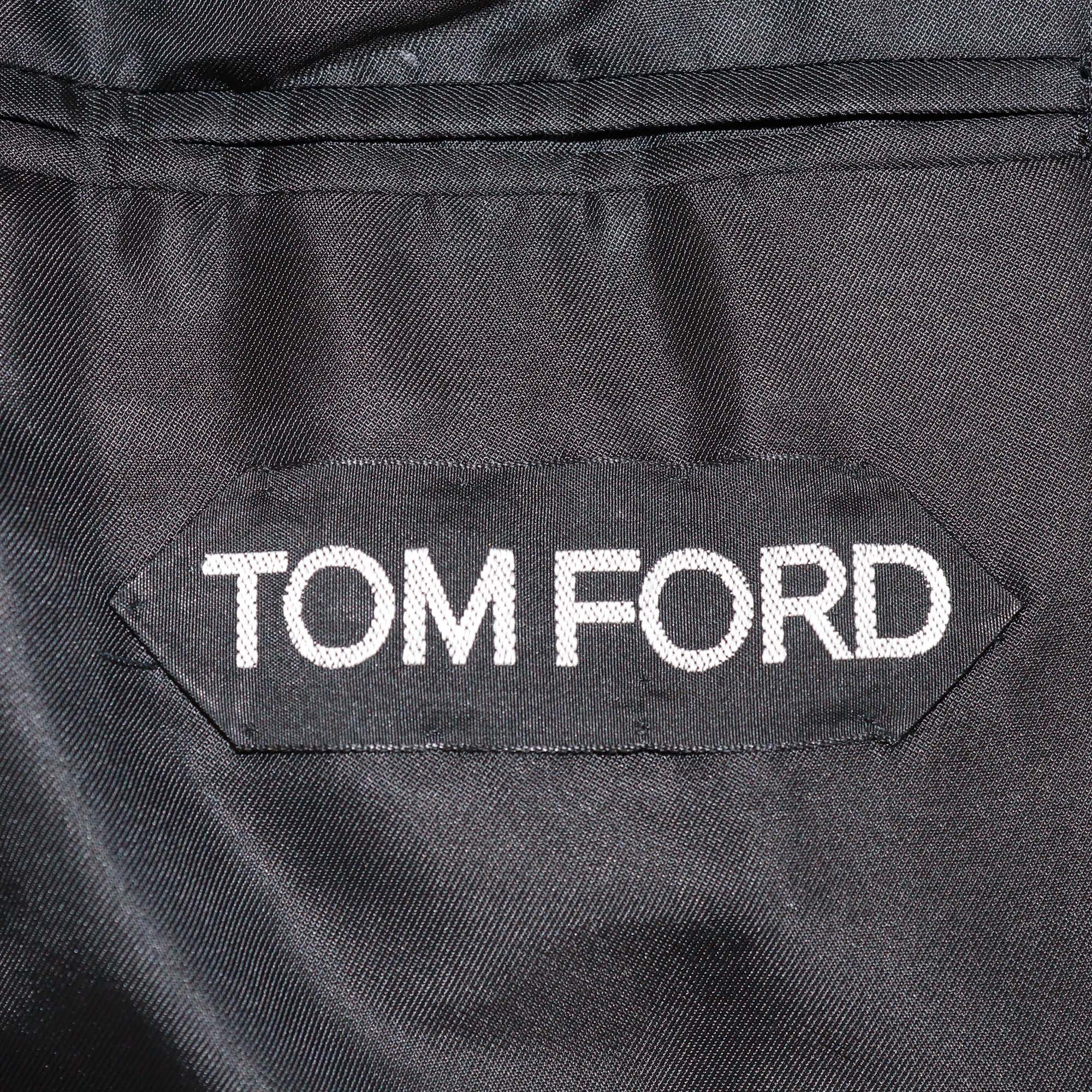 Tom Ford Black Pinstripe Single Breasted Blazer Womens Tom Ford