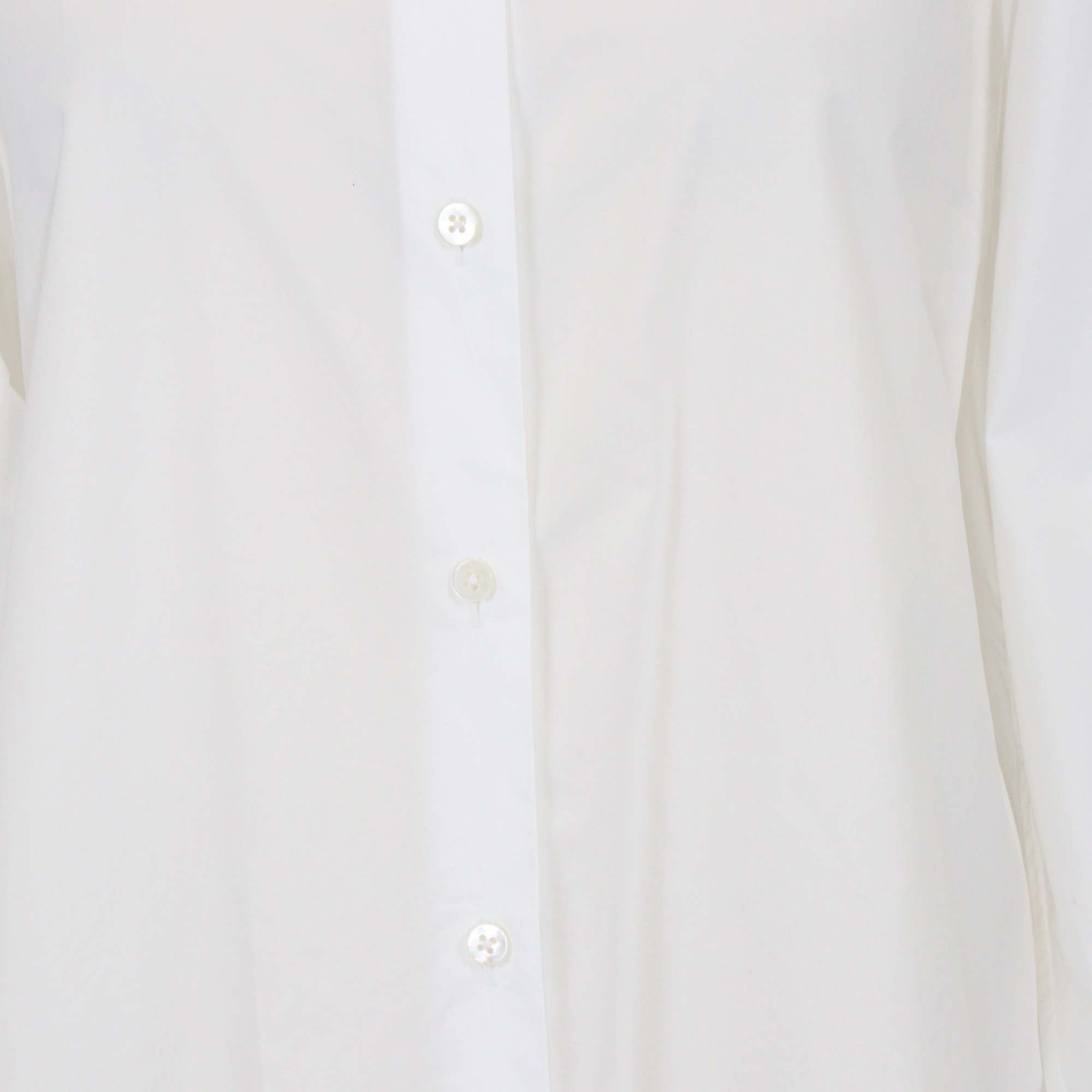 The Row White Cotton Poplin Astrea Oversized Long Sleeve Shirt