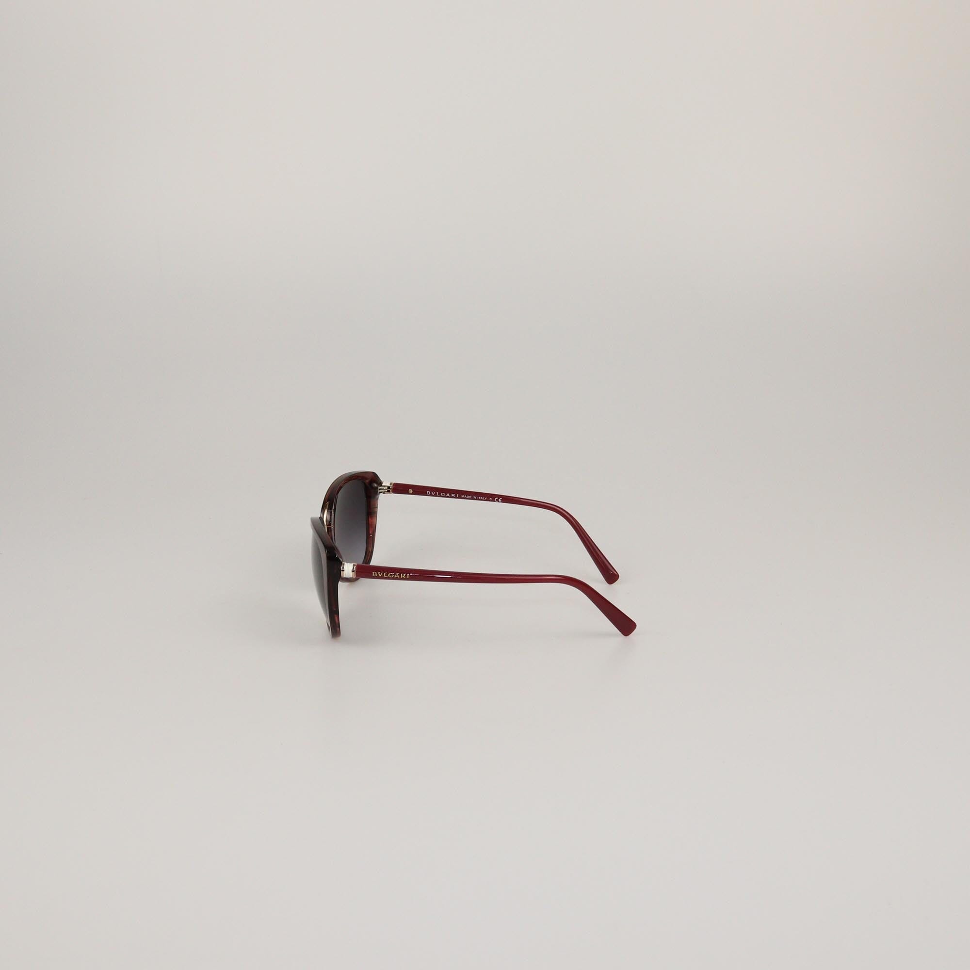 Bvlgari Burgundy/Black Gradient Sunglasses Womens Bvlgari