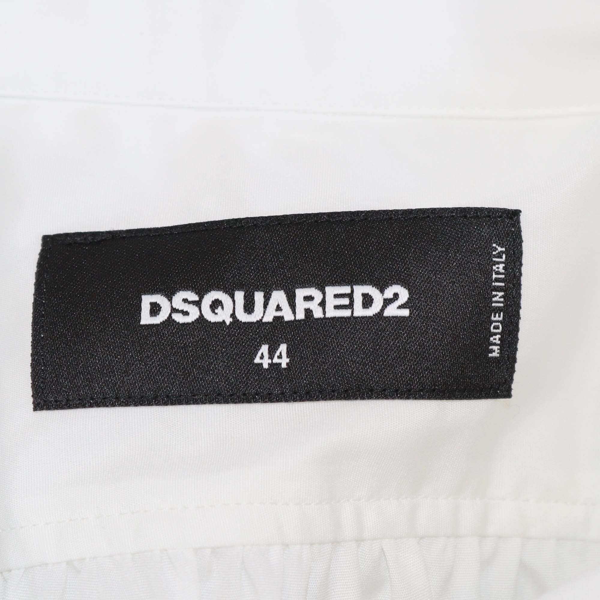 Dsquared2 White Sequins Collar Sleeveless Top Womens Dsquared2