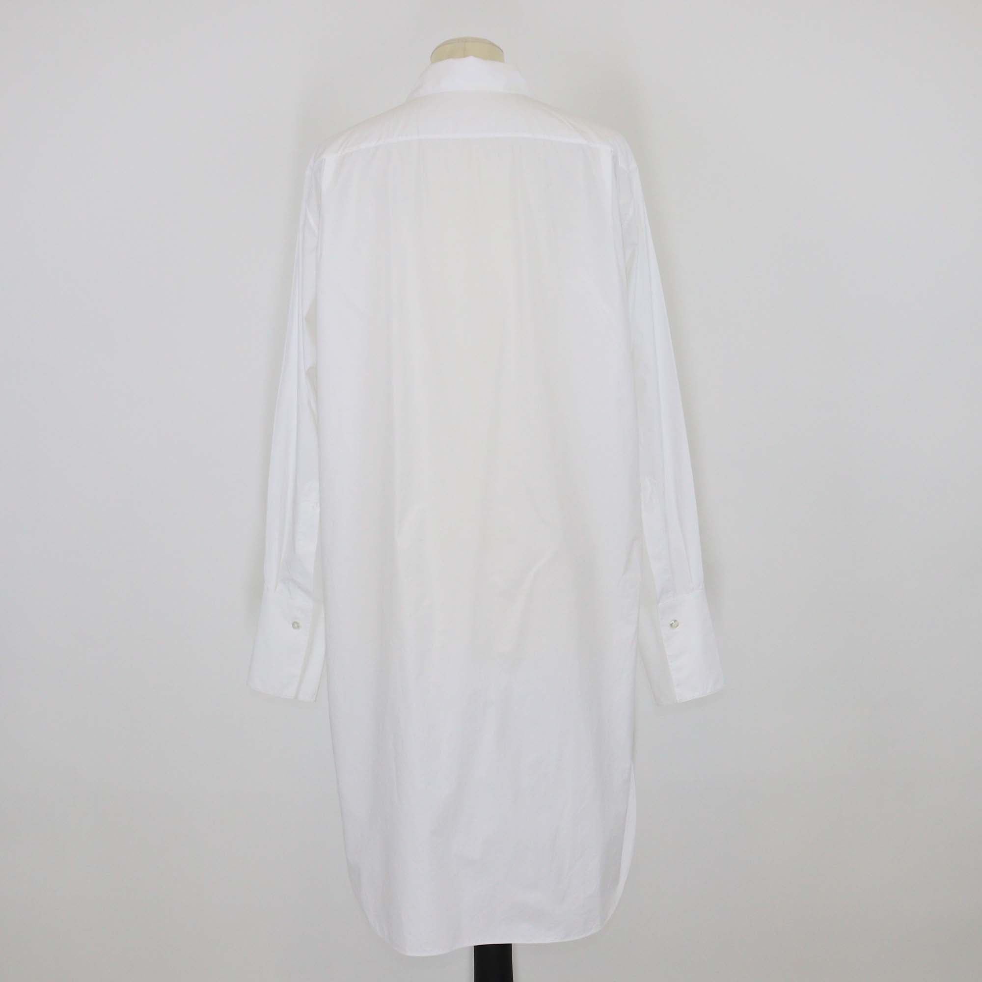 The Row White Cotton Poplin Astrea Oversized Long Sleeve Shirt