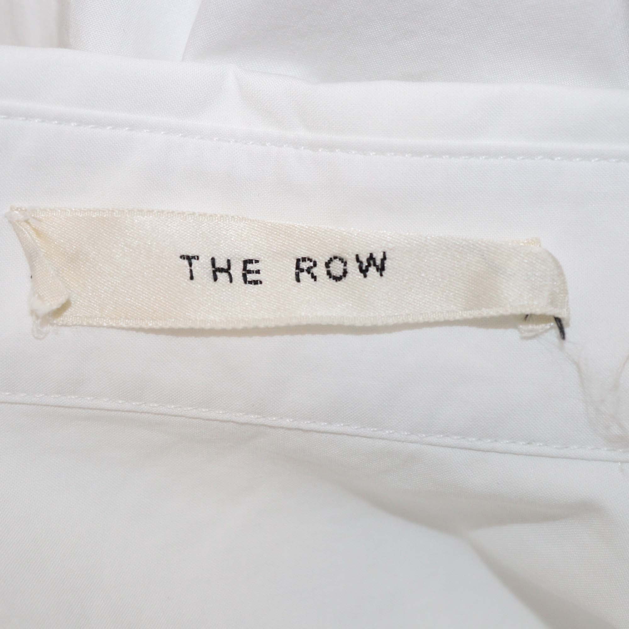 The Row White Cotton Poplin Astrea Oversized Long Sleeve Shirt