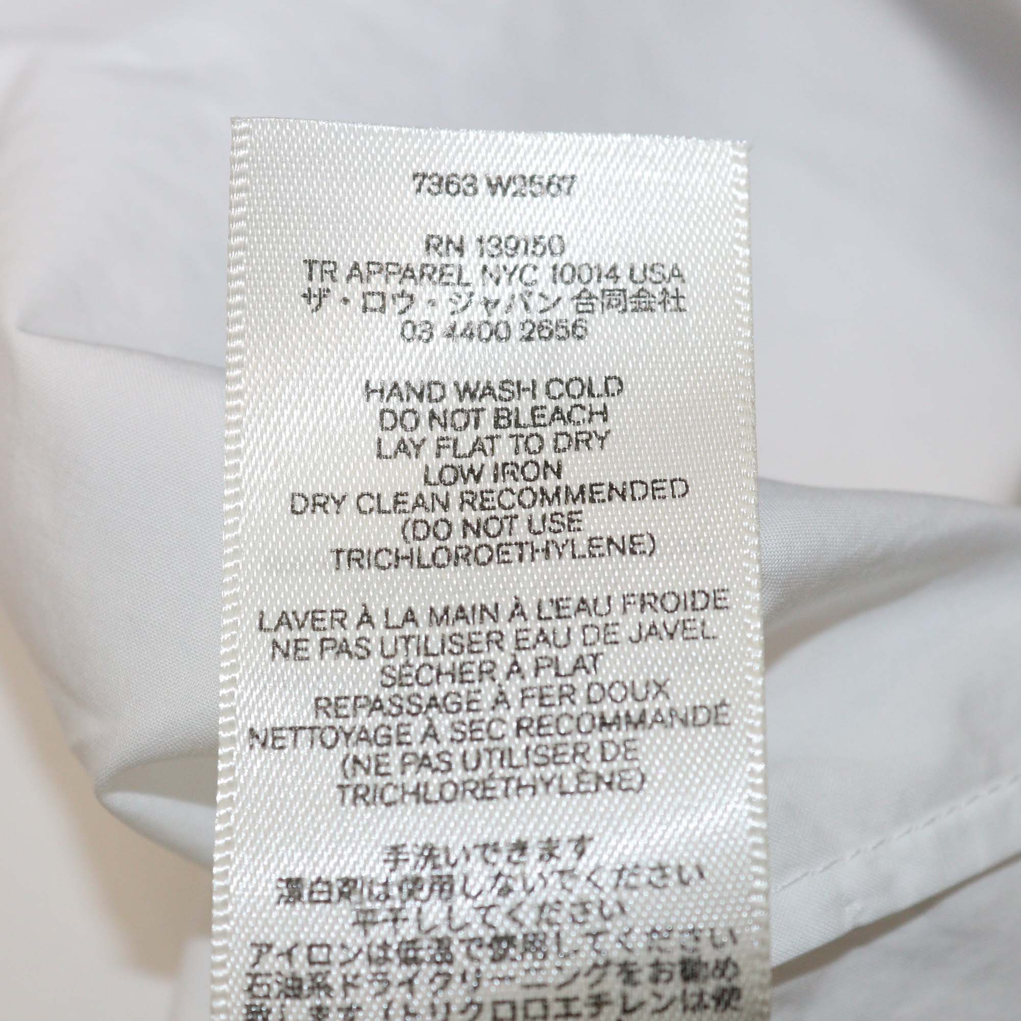 The Row White Cotton Poplin Astrea Oversized Long Sleeve Shirt