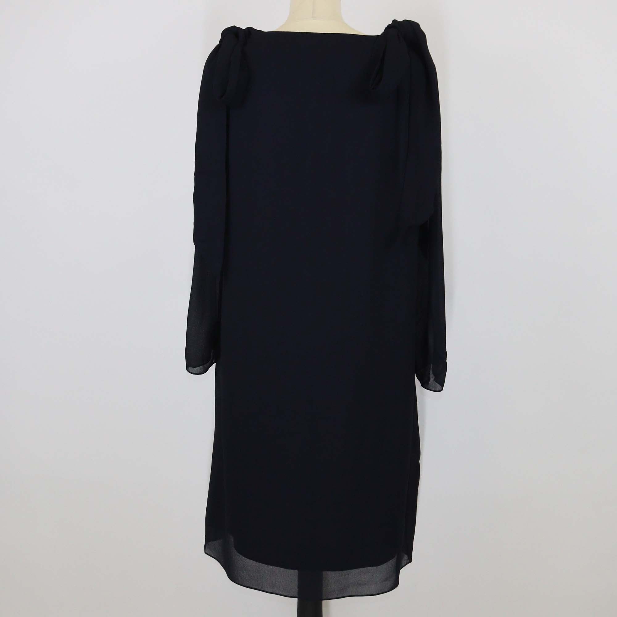 Chloe Anthracite Blue Viscose Robe Dress