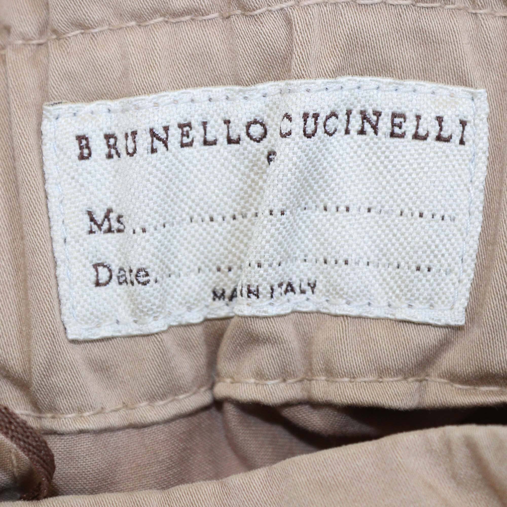 Brunello Cucinelli Brown pleated Straight Cut Trouser Womens Brunello Cucinelli