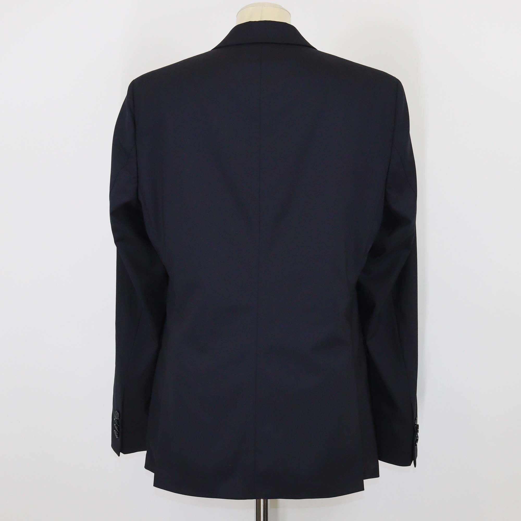 Karl Lagerfeld Navy Blue Wool Single Breasted Blazer