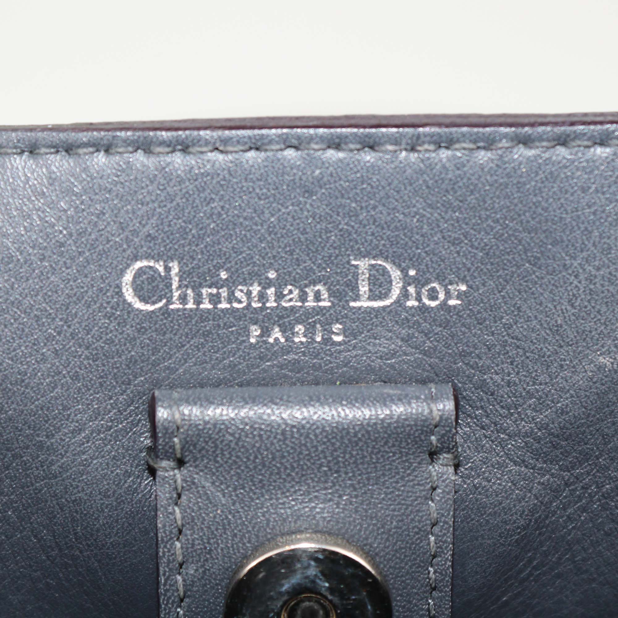 Christian Dior Green Leather Mini Diorissimo Tote