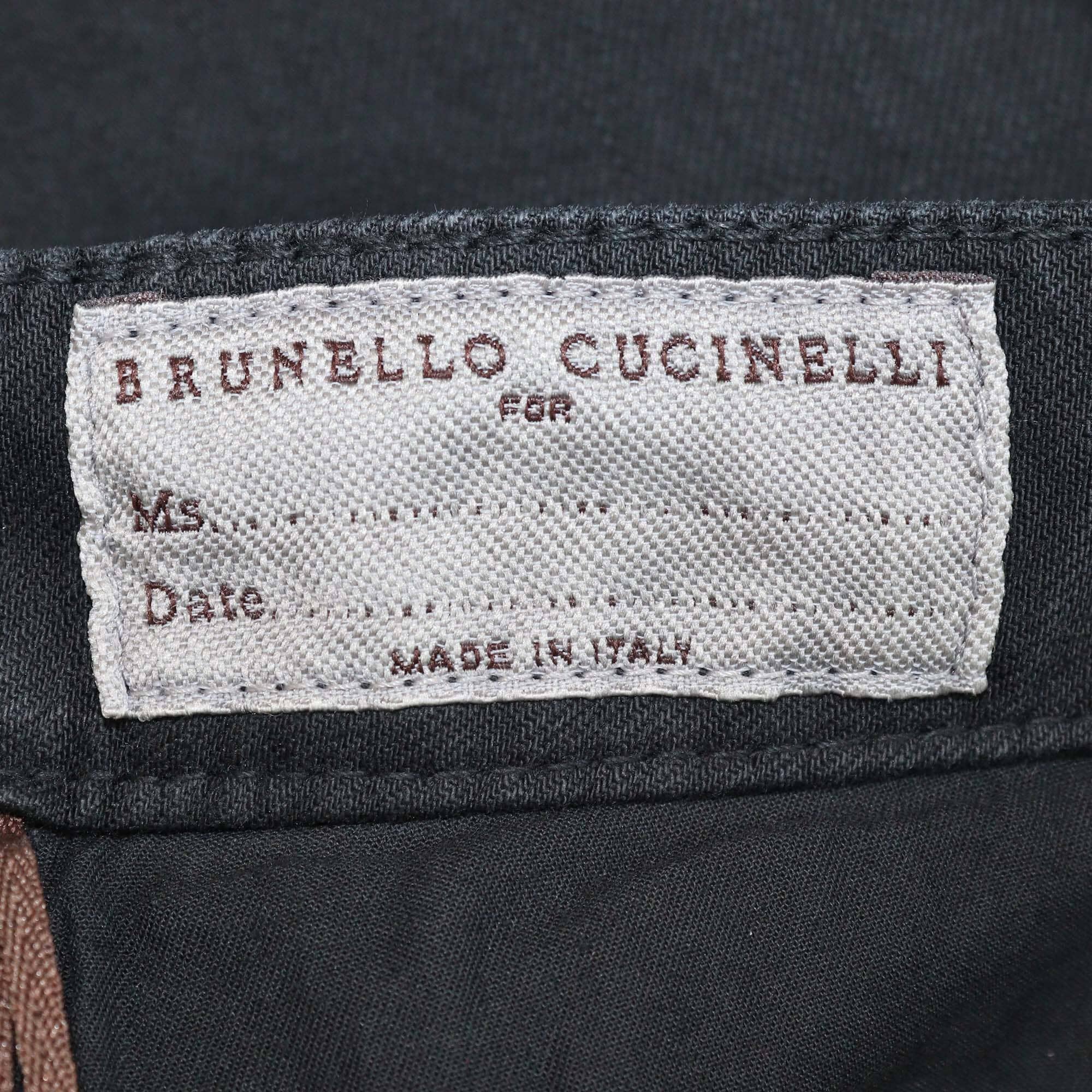 Brunello Cucinelli Black Monili Cuff Detailed Denim Jeans Womens Brunello Cucinelli