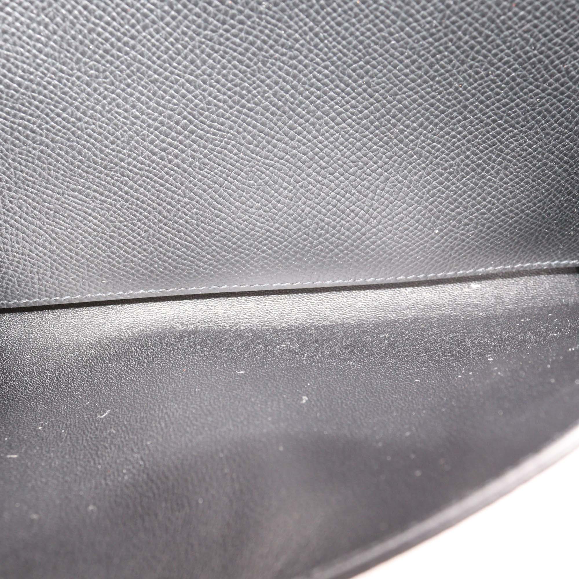 Hermes Black Epsom Leather Rose Gold Hardware Constance To Go Wallet