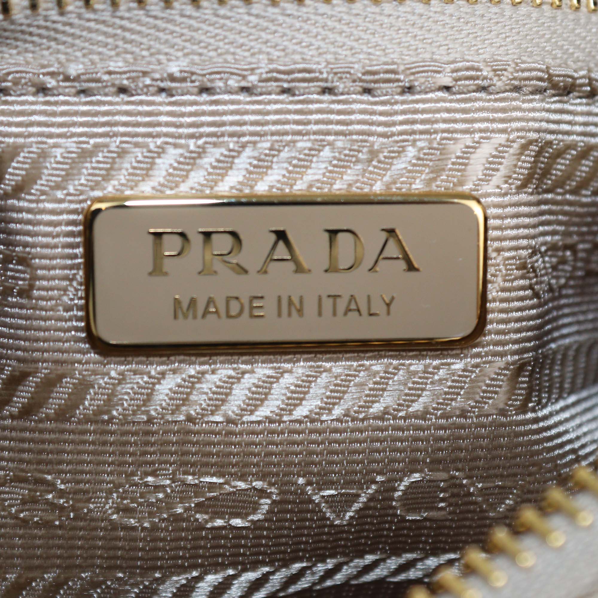 Prada Beige Re-Nylon and Saffiano Leather Re-Edition 2005 Shoulder Bag