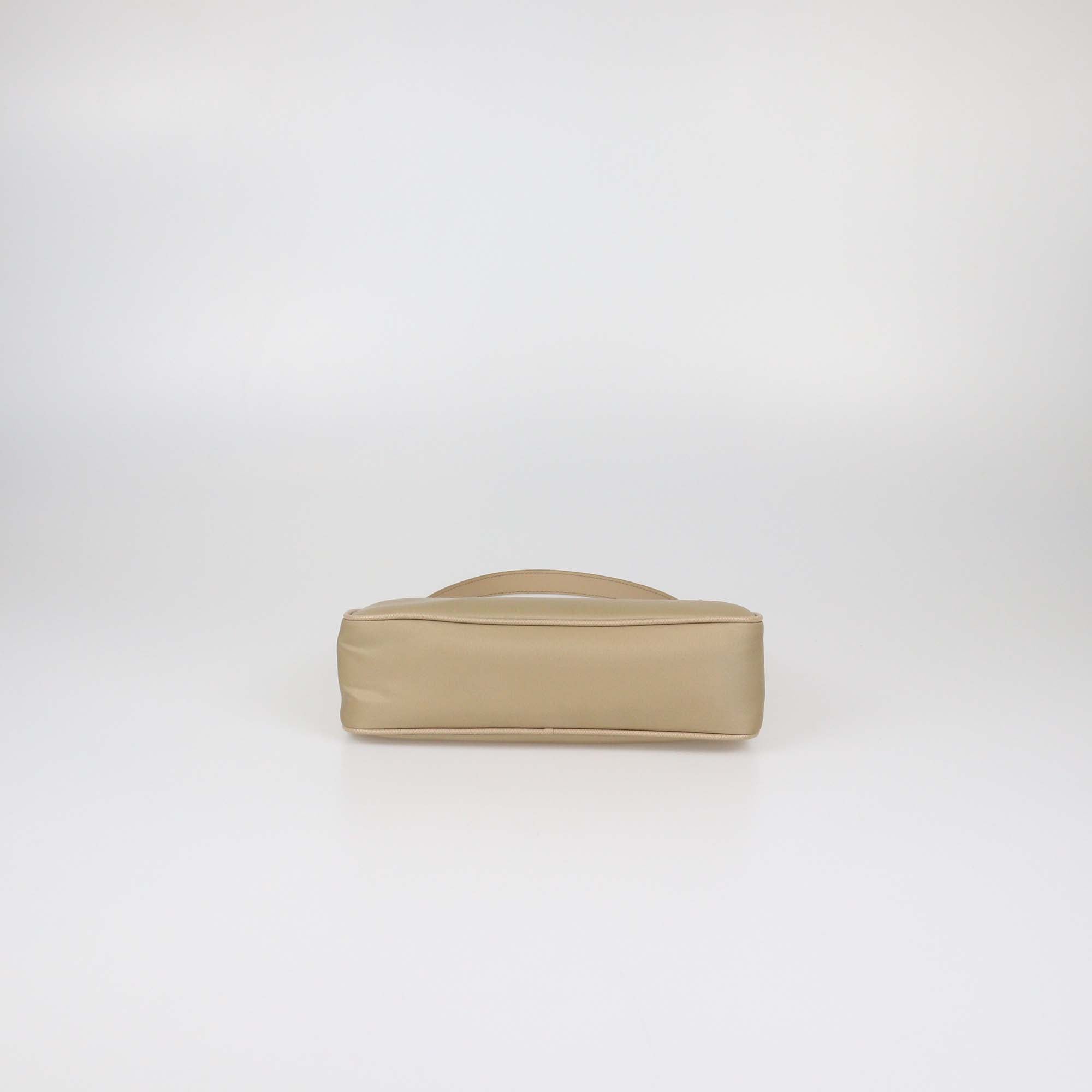 Prada Beige Re-Nylon and Saffiano Leather Re-Edition 2005 Shoulder Bag