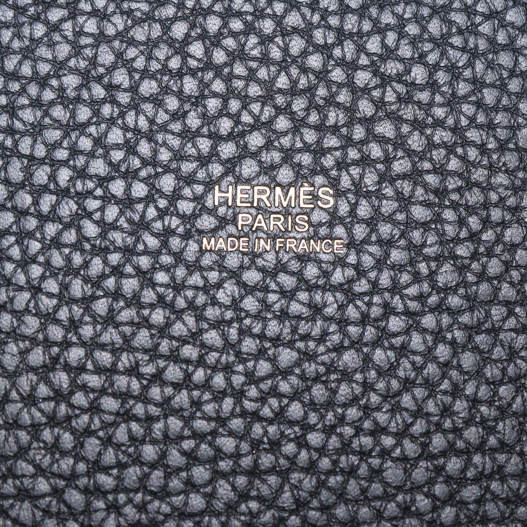 Hermes Black Clemence Leather Picotin Lock 22 Bag