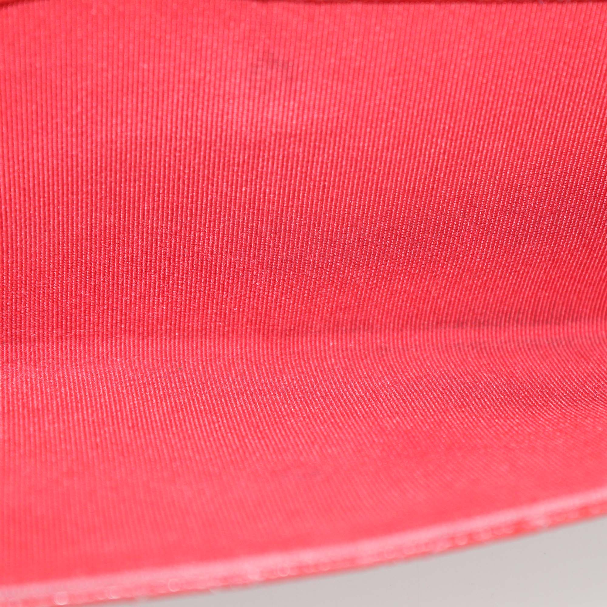 Chanel Red Quilted Caviar Leather CC Flap Continental Wallet