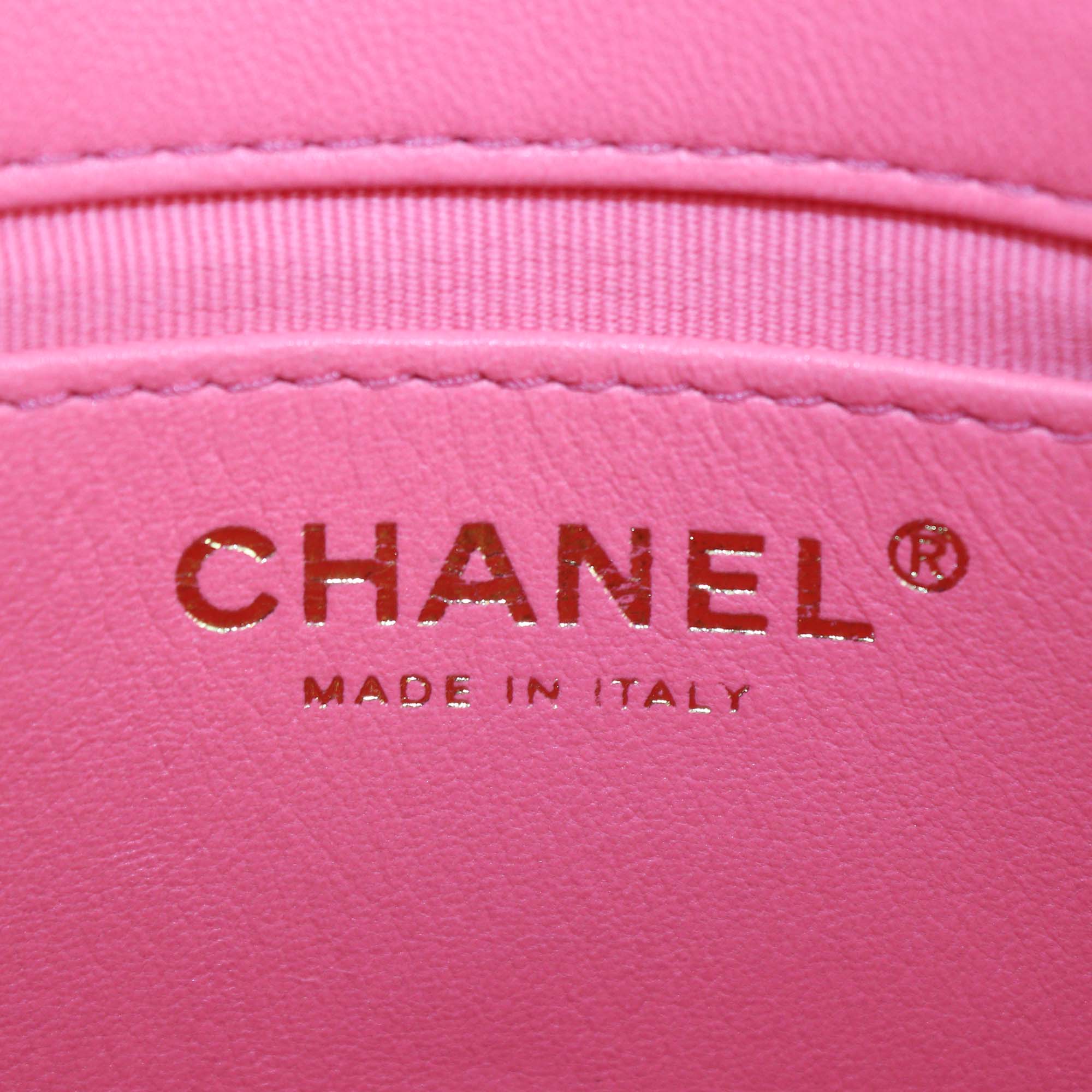 Chanel Pink Quilted Leather Mini Funky Town Flap Bag