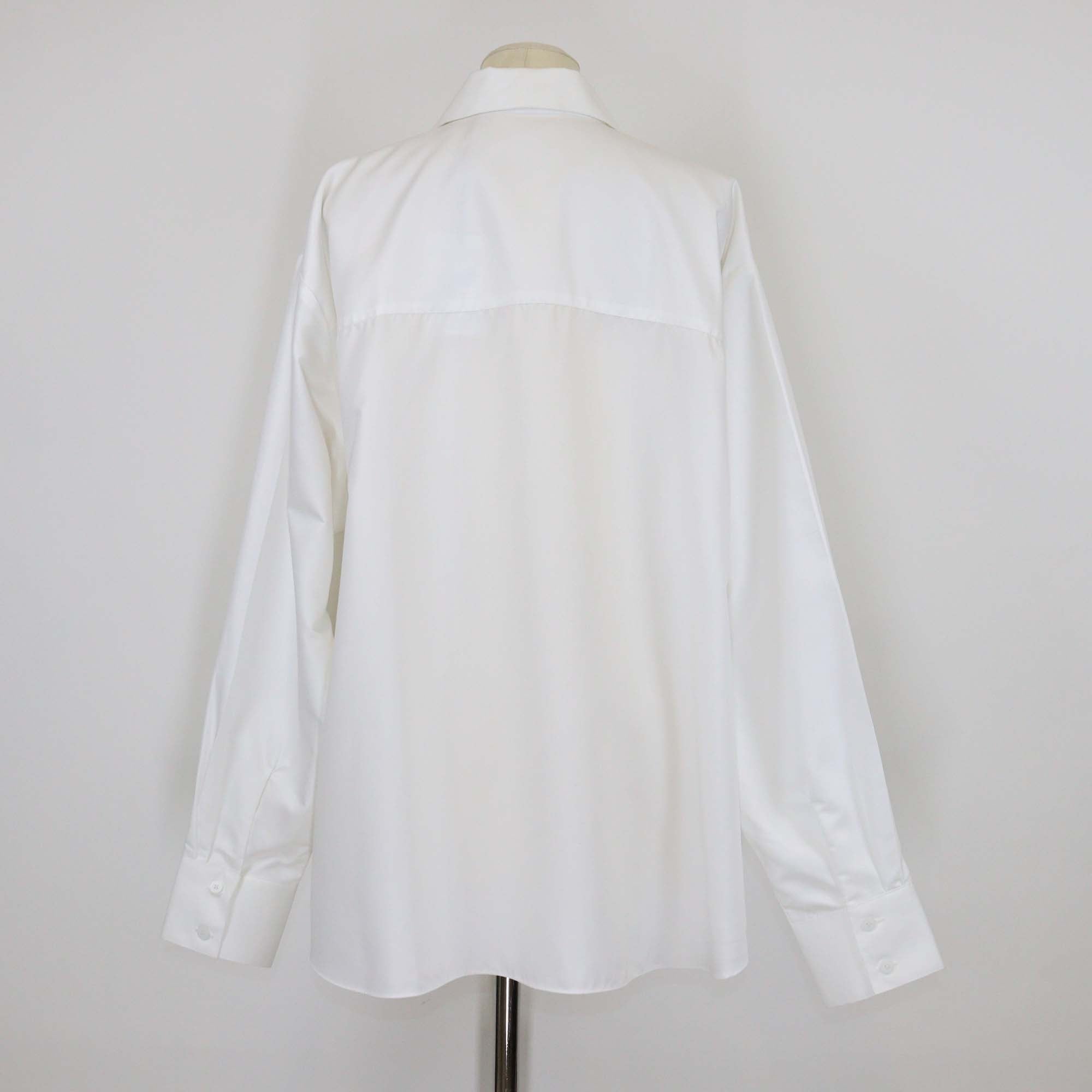 Bouguessa Off White Cotton Loujean Long Sleeve Shirt