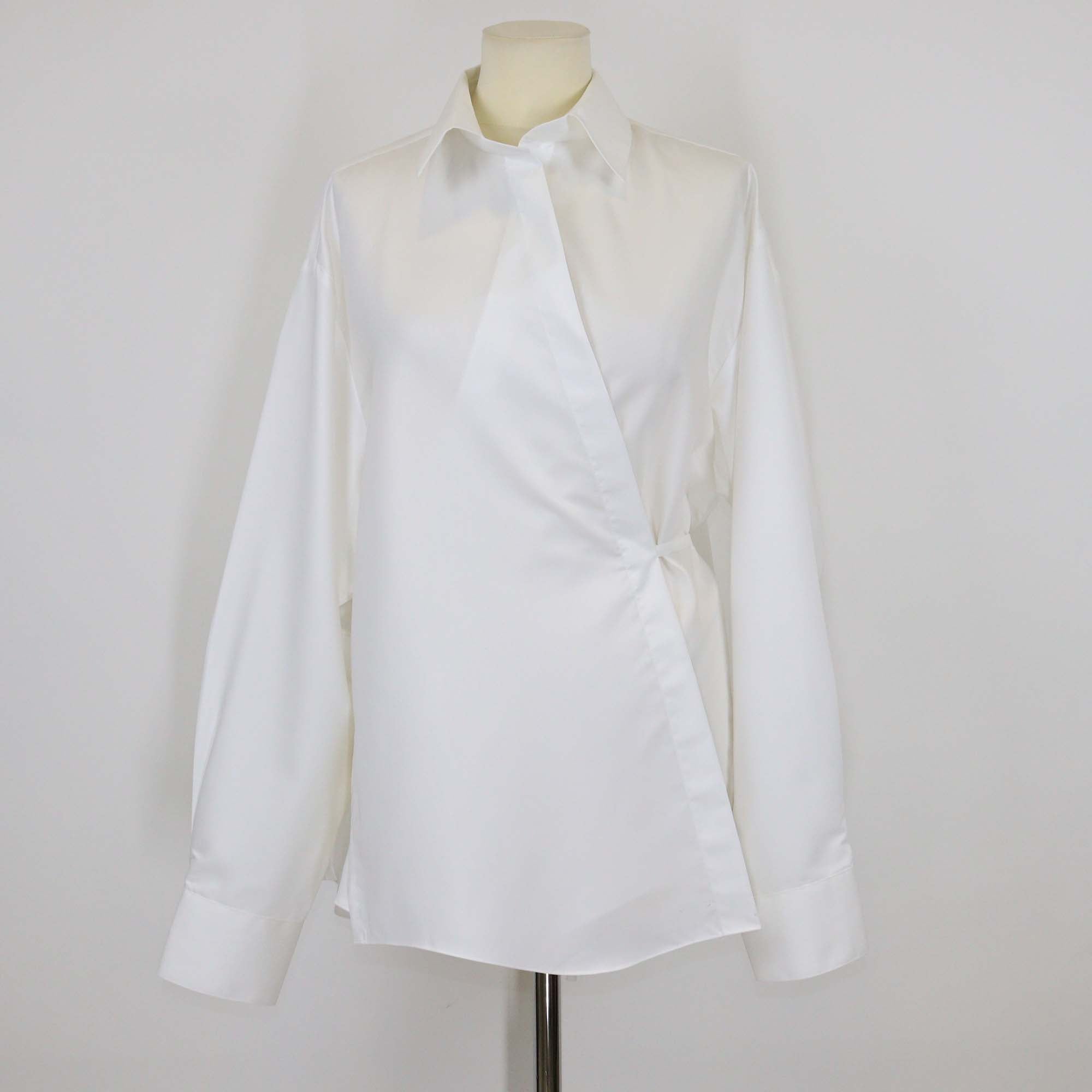 Bouguessa Off White Cotton Loujean Long Sleeve Shirt