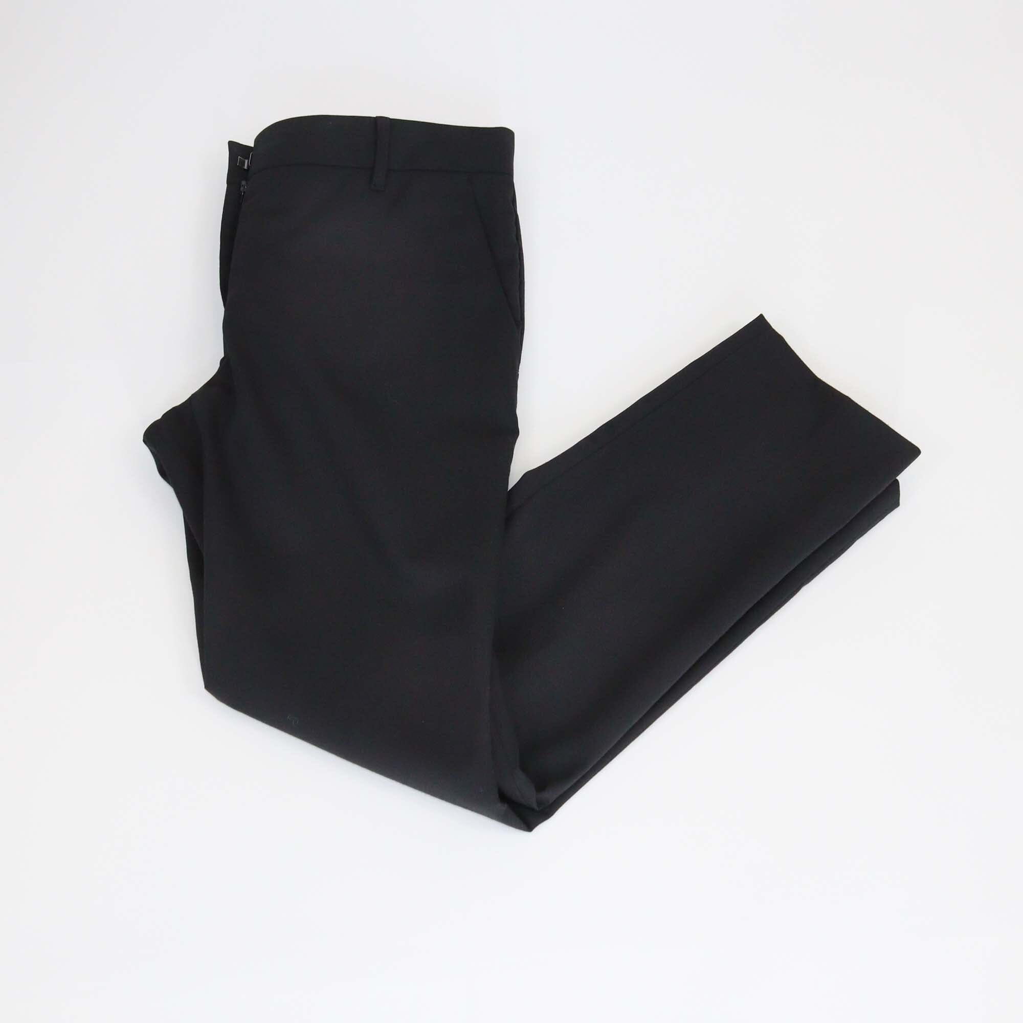 Prada Black Formal Gabardine Straight Cut Trousers Womens Prada
