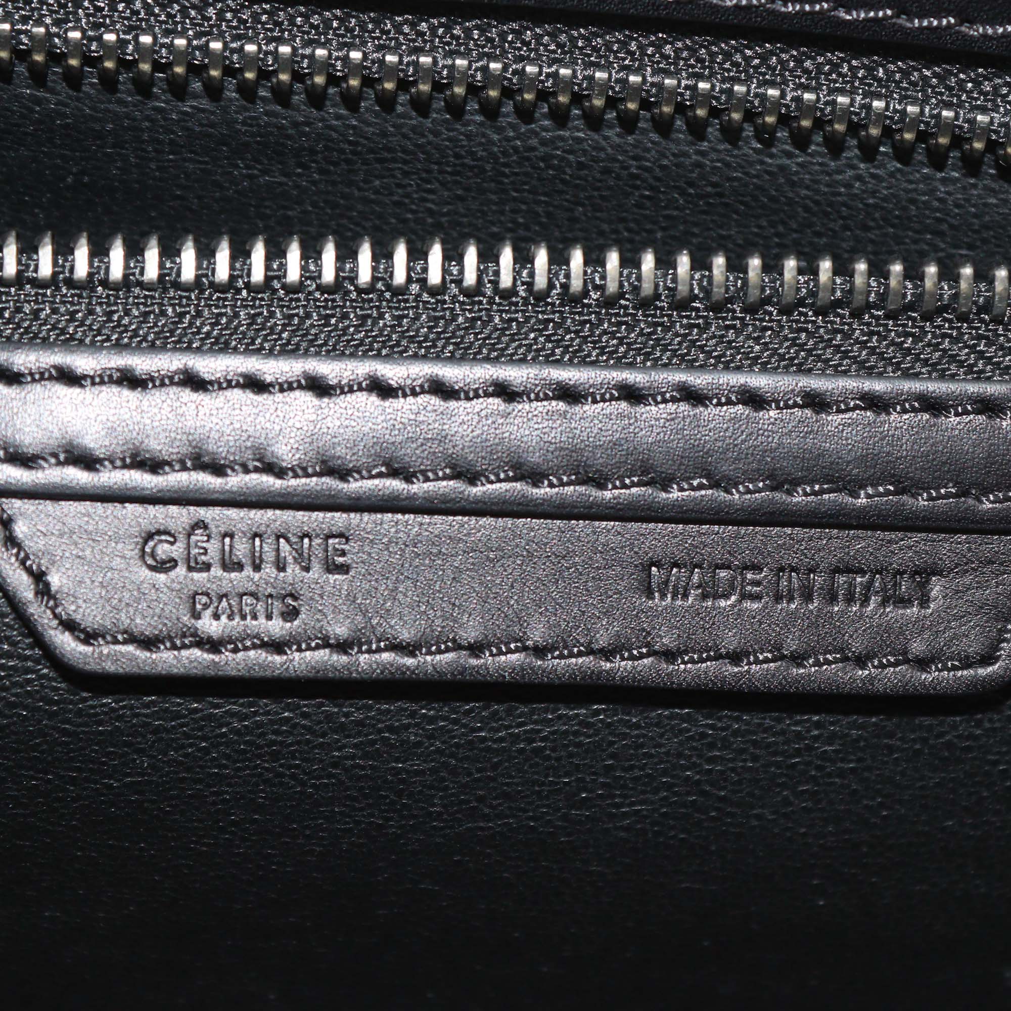 Celine Tricolor Leather Mini Luggage Tote