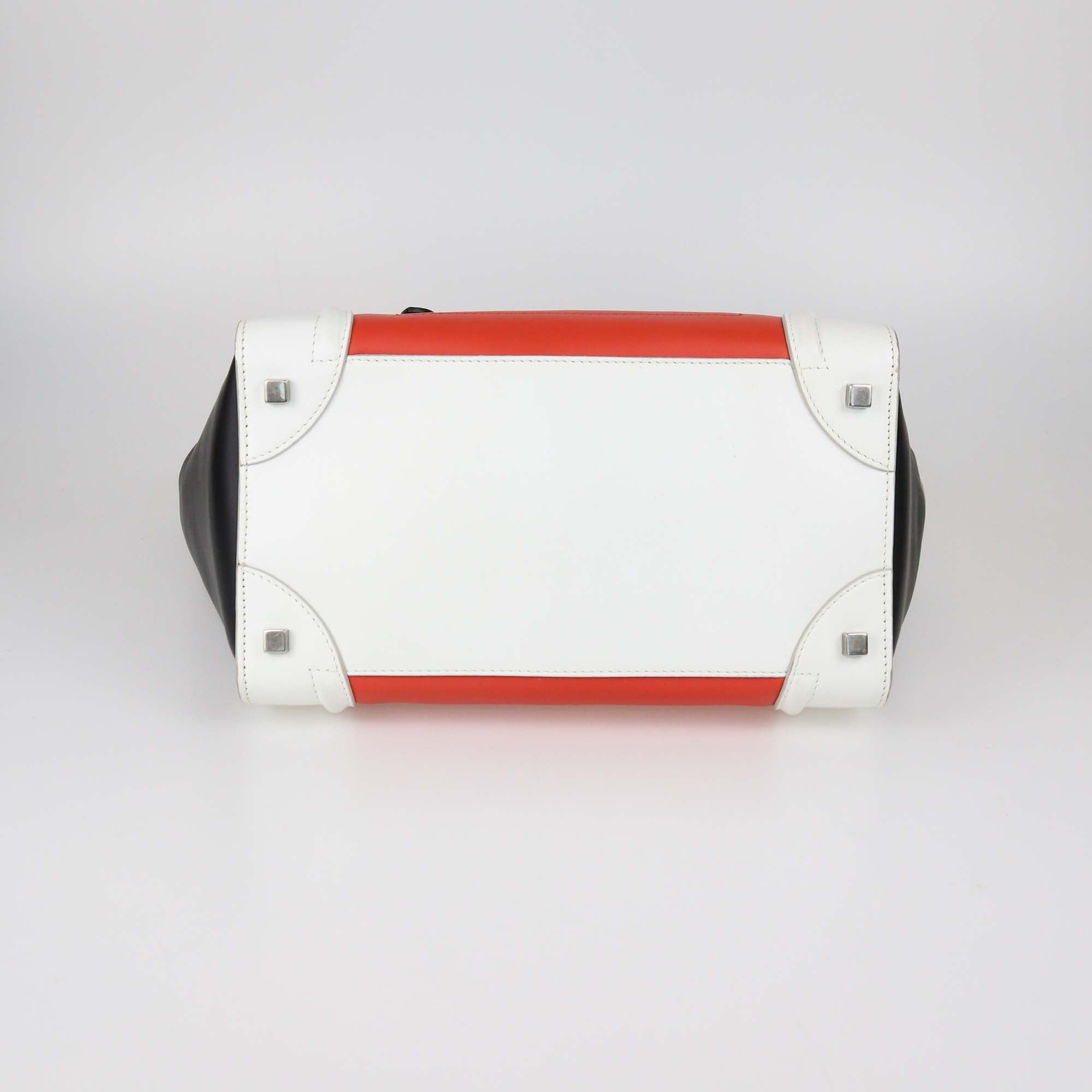 Celine Tricolor Leather Mini Luggage Tote