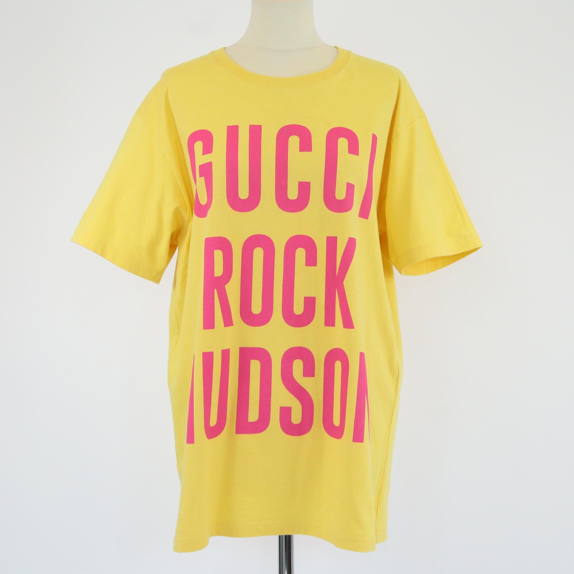 Gucci Yellow Rock Hudson Print T-Shirt Womens Gucci