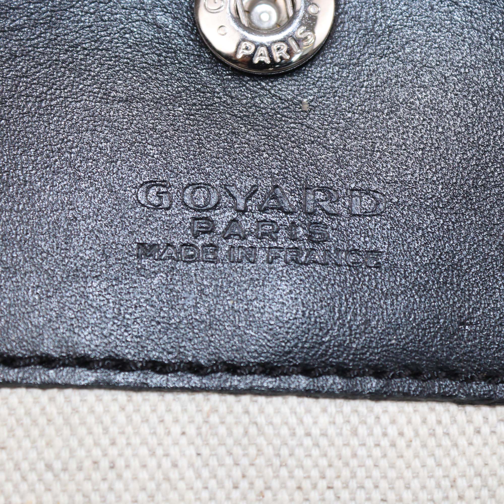 Goyard Black Goyardine Coated Canvas Saint Louis GM Tote