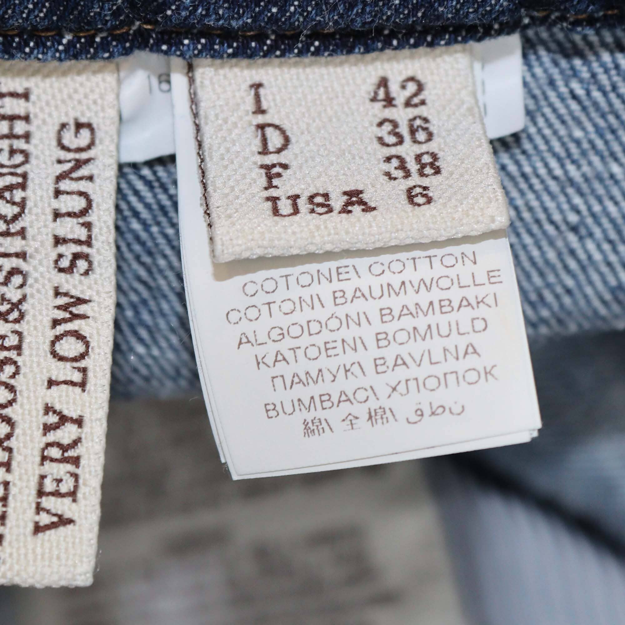 Brunello Cucinelli Blue Denim Leather String Straight Cut Jeans Womens Brunello Cucinelli