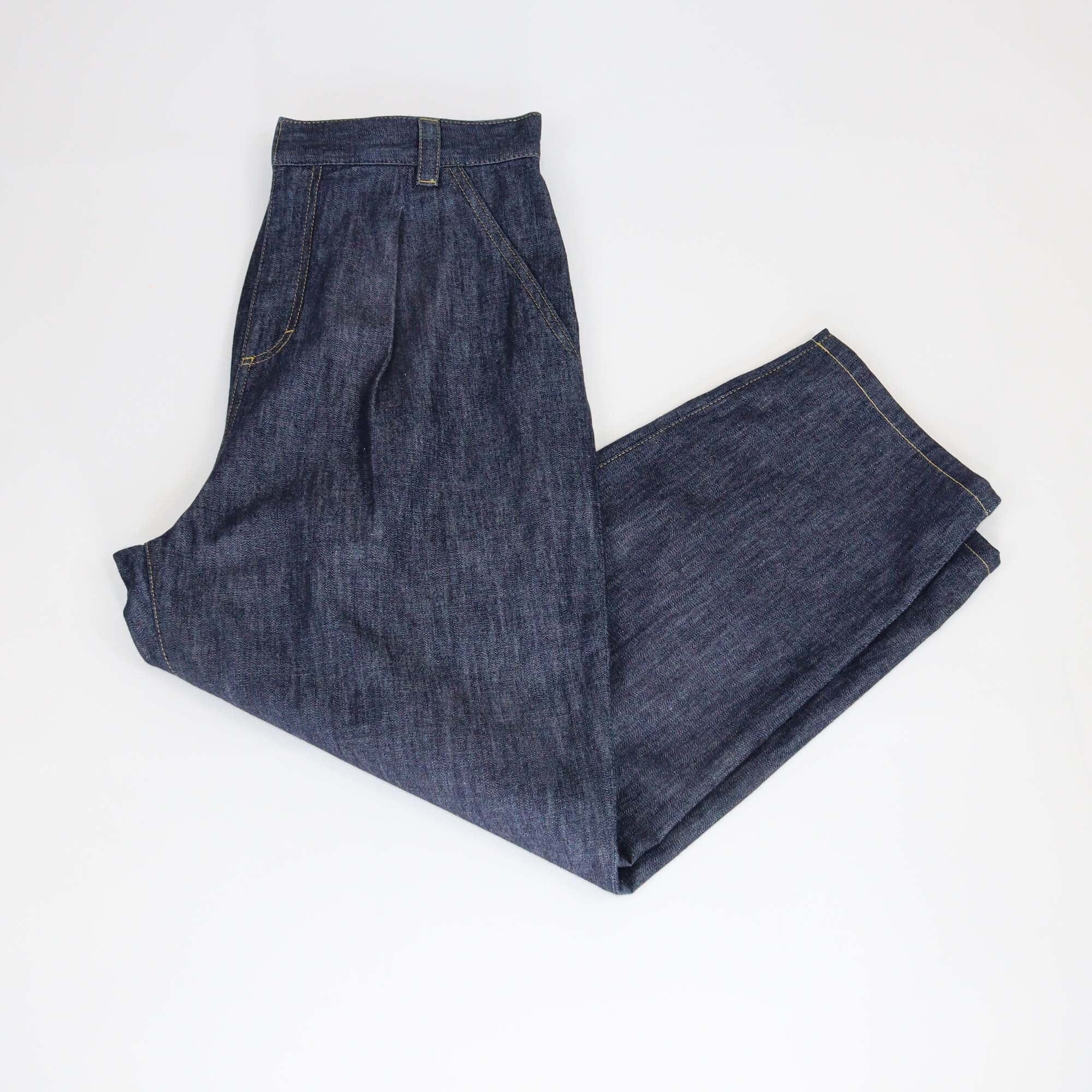 Christian Dior Deep Blue Tapered Denim Jeans Womens Christian Dior