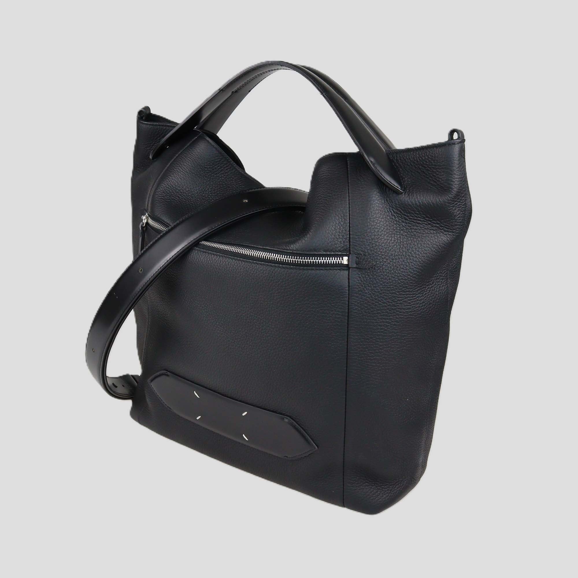 Maison Margiela Black Leather Soft 5AC Shoulder Bag